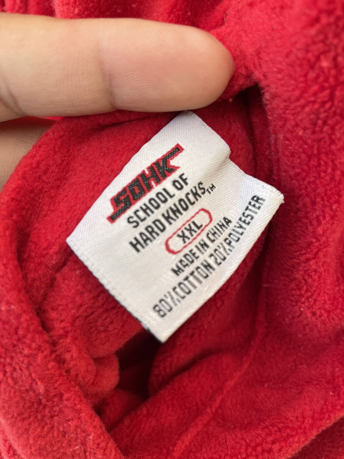Vintage Y2K SCHOOL OF HARD KNOCKS REVERSIBLE HOODIE Size US XXL / EU 58 / 5 - 14 Thumbnail
