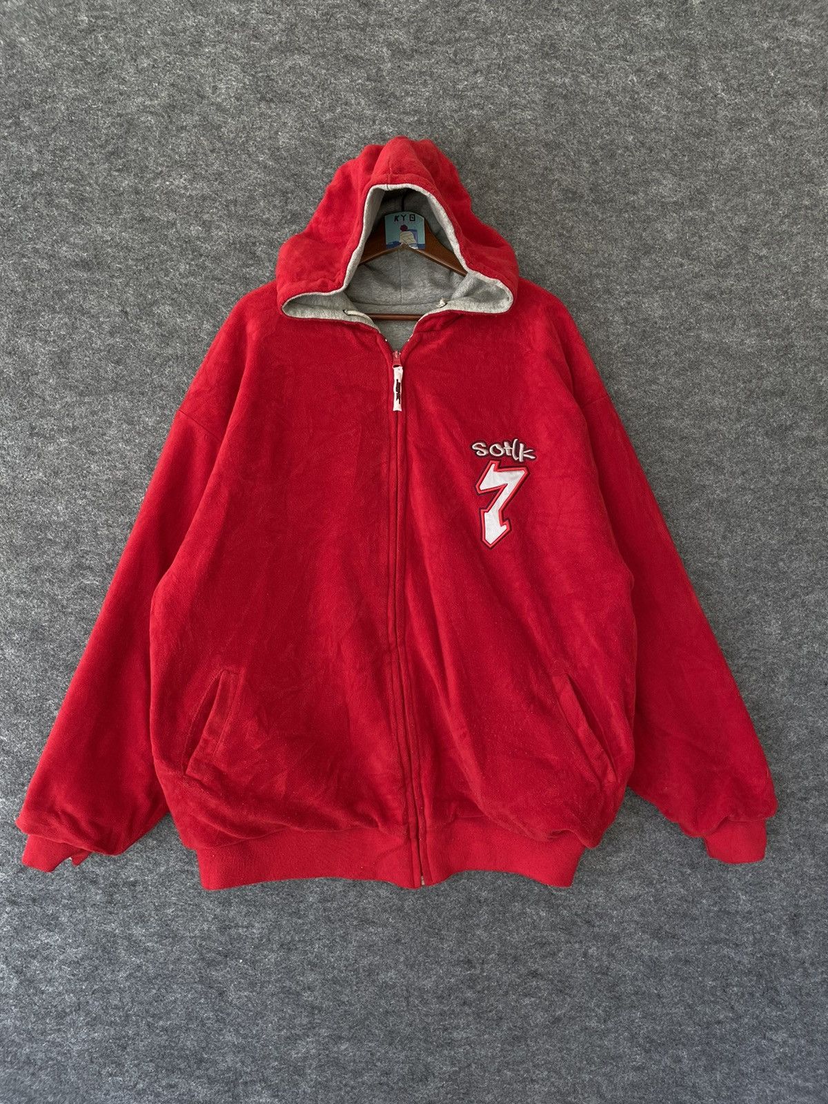 Vintage Y2K SCHOOL OF HARD KNOCKS REVERSIBLE HOODIE Size US XXL / EU 58 / 5 - 8 Thumbnail