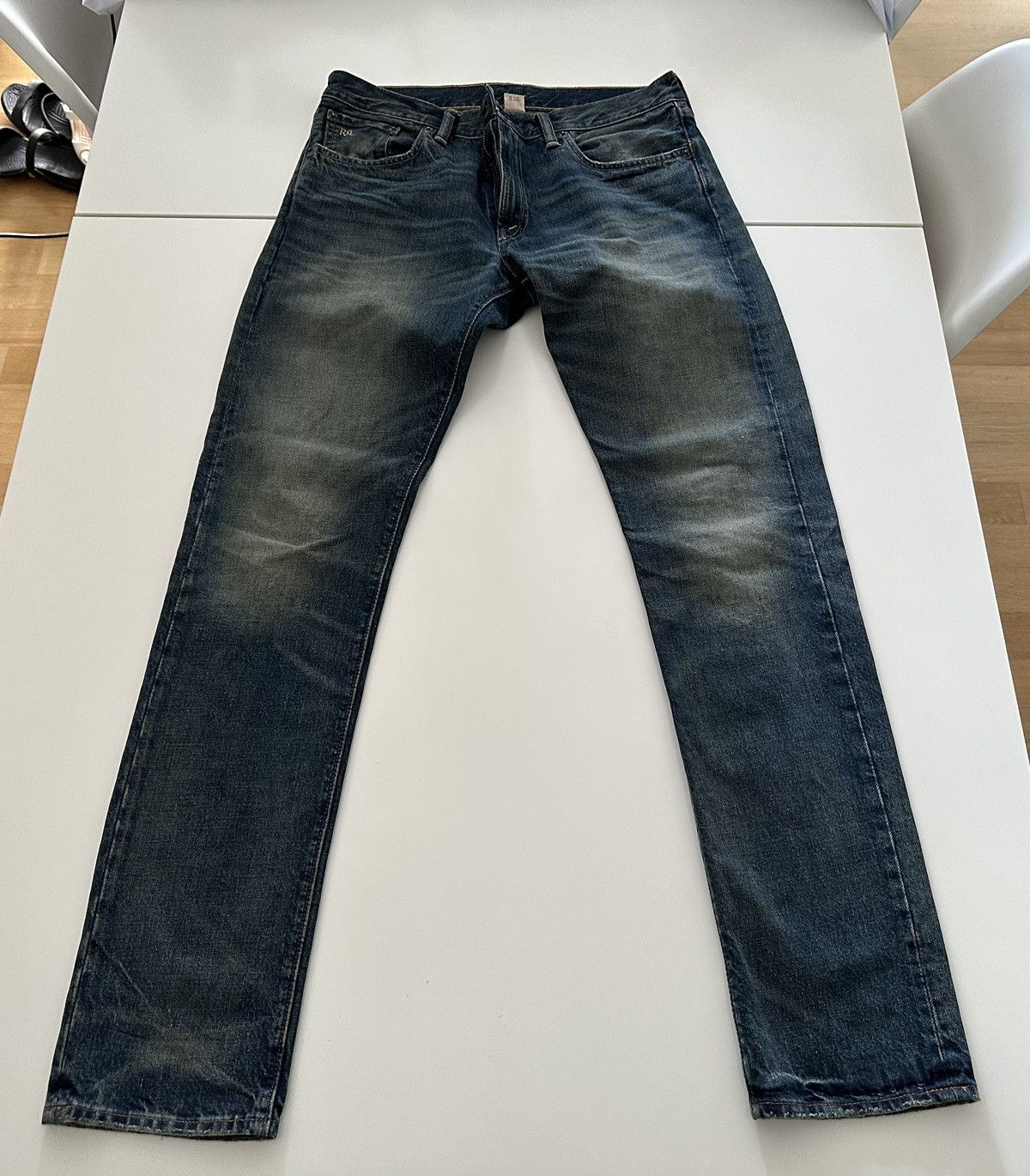 image of Rrl Ralph Lauren Rrl Slim Fit Jean - Conrad Wash 31/32 in Blue, Men's