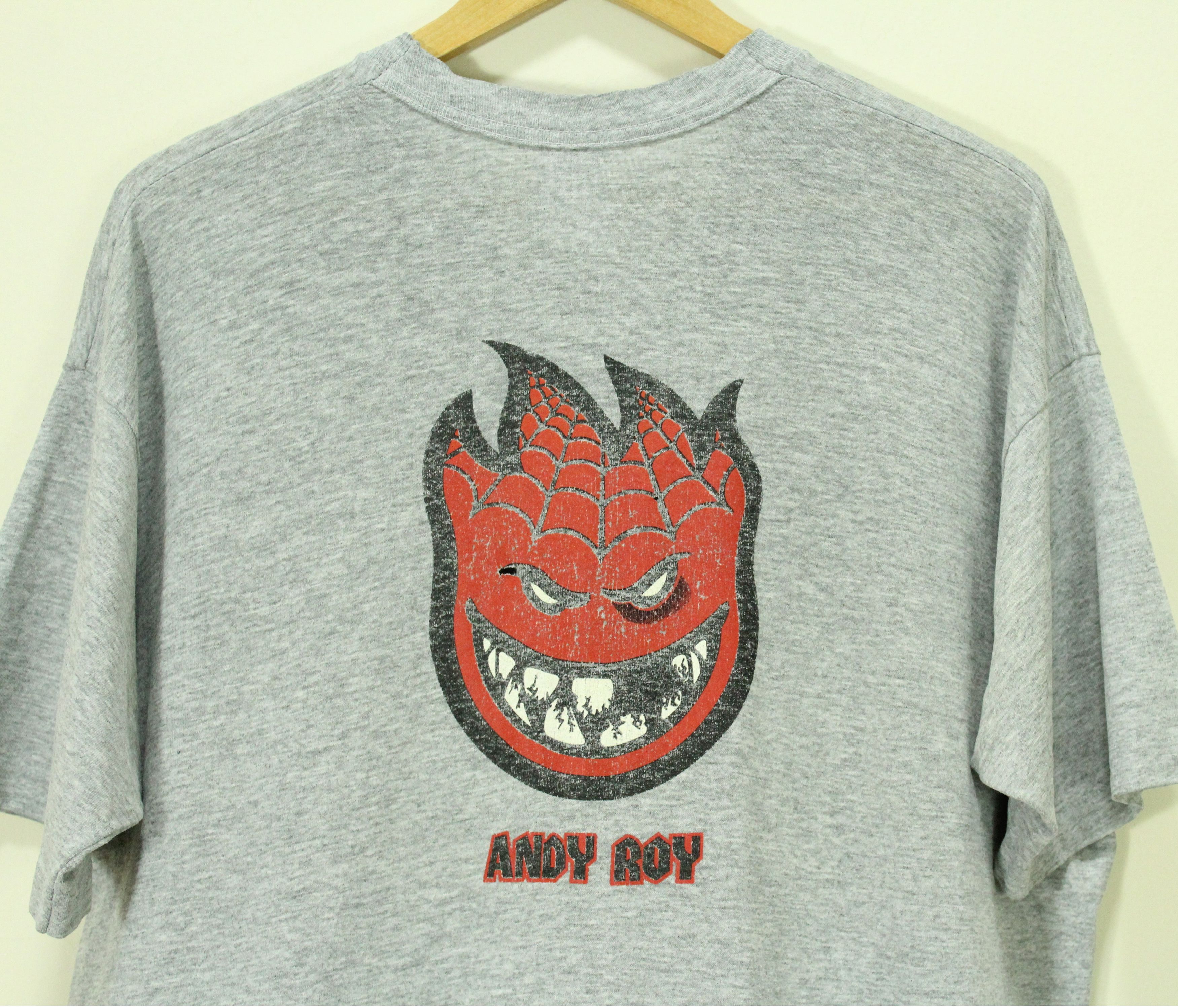 Fruit Of The Loom × Spitfire × Vintage Vintage SPITFIRE T Shirt x ANDY ROY Single stitch Distressed Size US XL / EU 56 / 4 - 1 Thumbnail