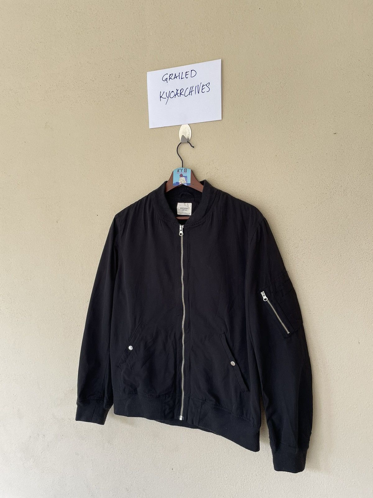 Japanese Brand BROWNY VINTAGE BLACK BOMBERS Size US L / EU 52-54 / 3 - 4 Thumbnail