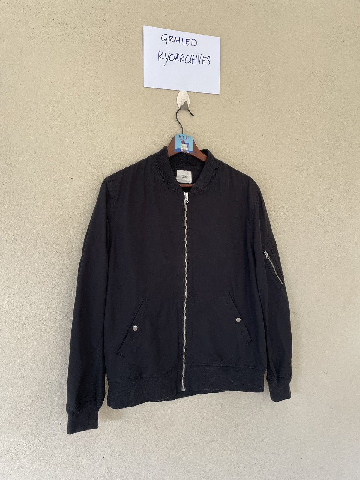 Japanese Brand BROWNY VINTAGE BLACK BOMBERS Size US L / EU 52-54 / 3 - 2 Thumbnail