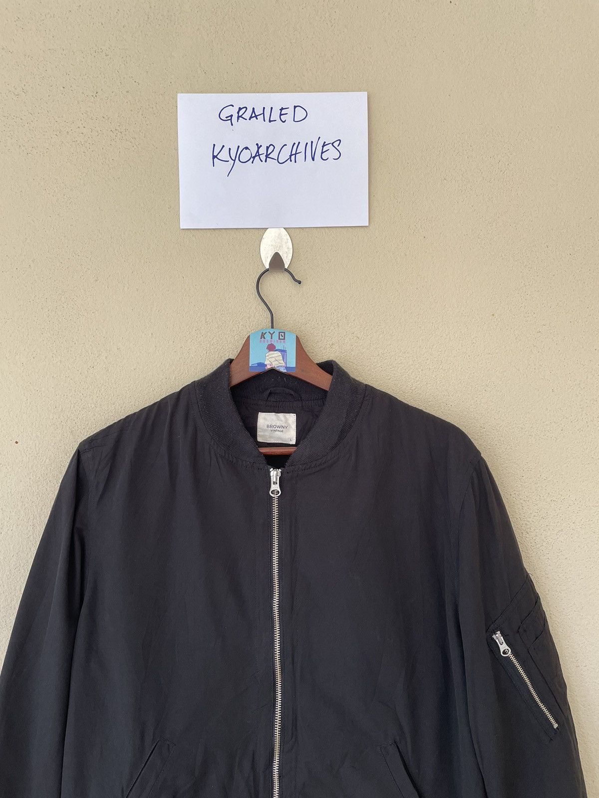 Japanese Brand BROWNY VINTAGE BLACK BOMBERS Size US L / EU 52-54 / 3 - 3 Thumbnail