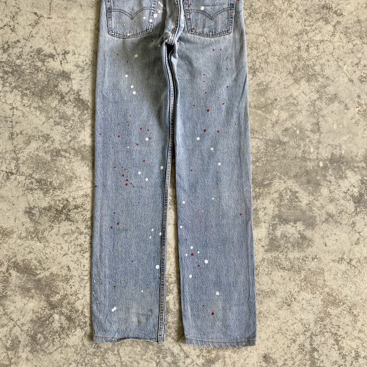 Levi's Vintage 90's Levi's 501 x 88 Tees Splatter Ripped Jeans Size US 30 / EU 46 - 13 Thumbnail