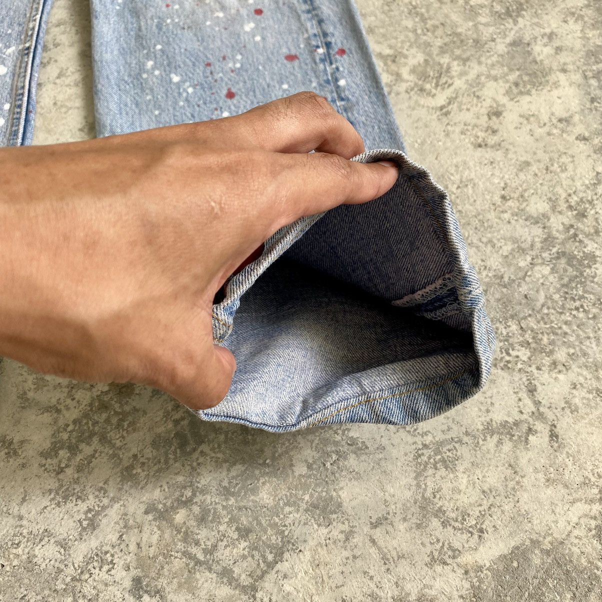 Levi's Vintage 90's Levi's 501 x 88 Tees Splatter Ripped Jeans Size US 30 / EU 46 - 6 Thumbnail