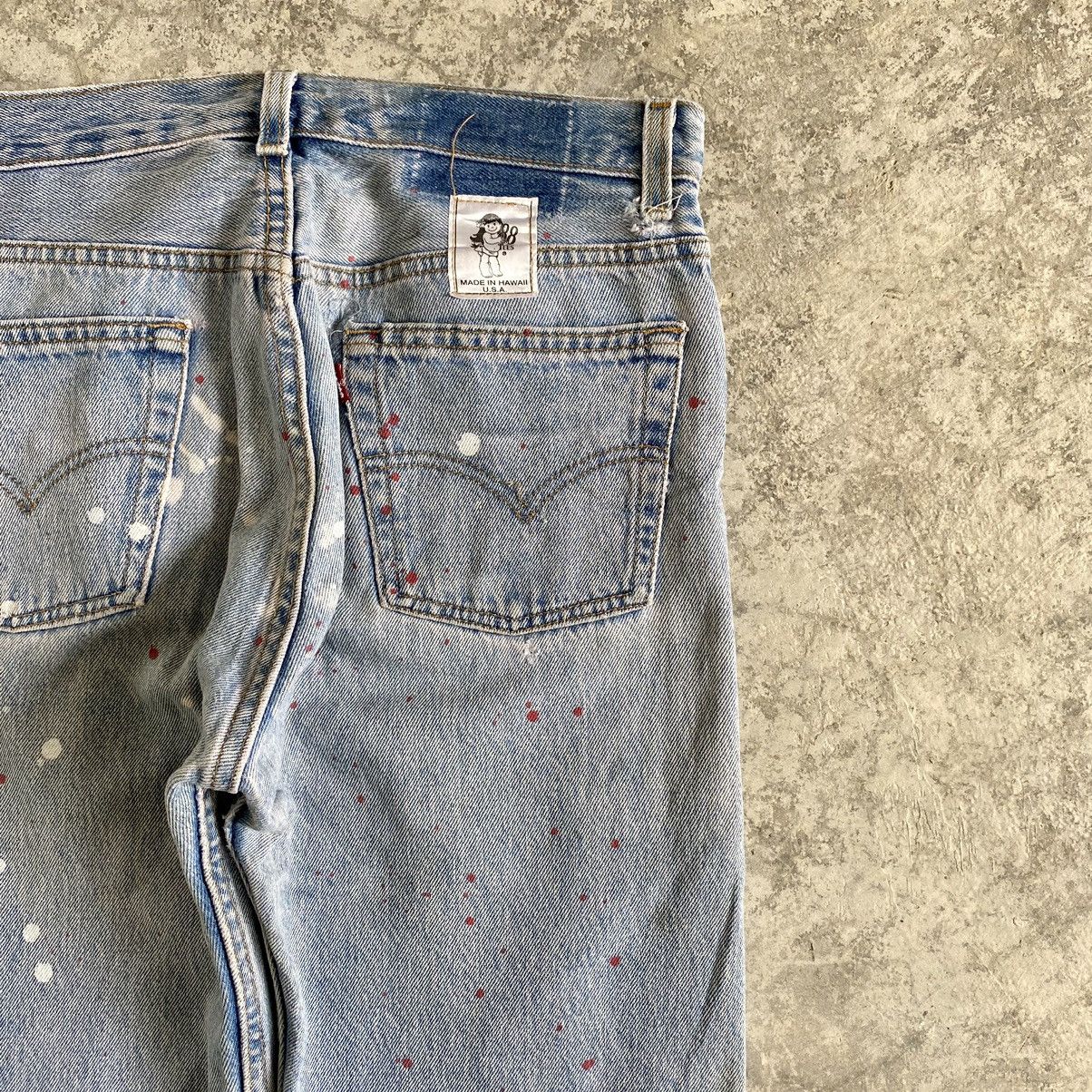 Levi's Vintage 90's Levi's 501 x 88 Tees Splatter Ripped Jeans Size US 30 / EU 46 - 15 Thumbnail