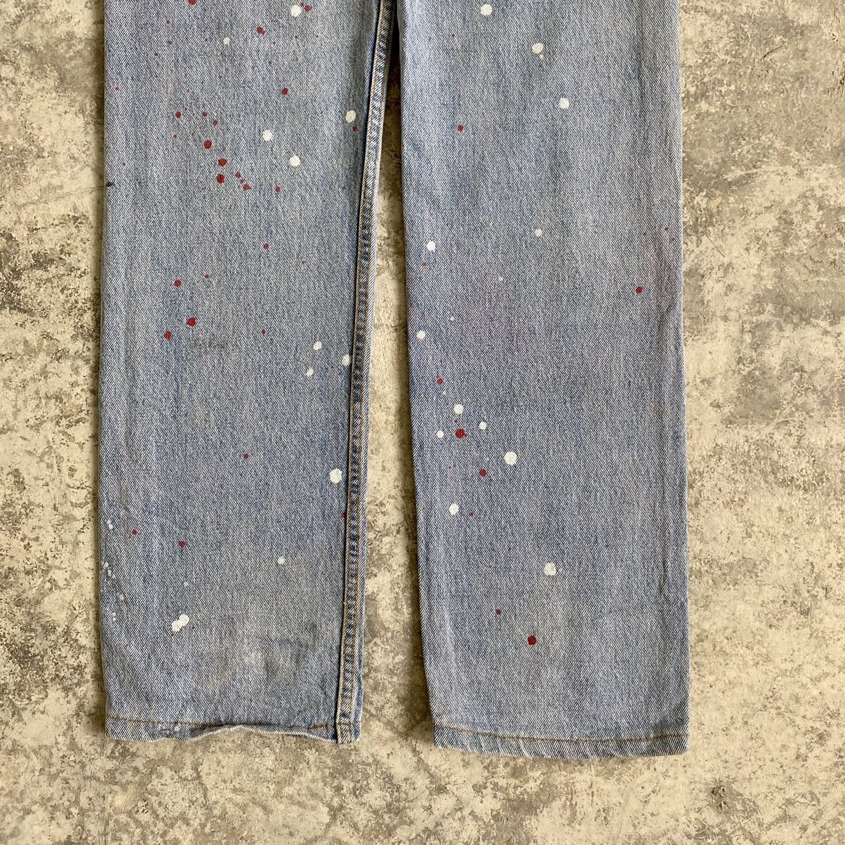Levi's Vintage 90's Levi's 501 x 88 Tees Splatter Ripped Jeans Size US 30 / EU 46 - 14 Thumbnail
