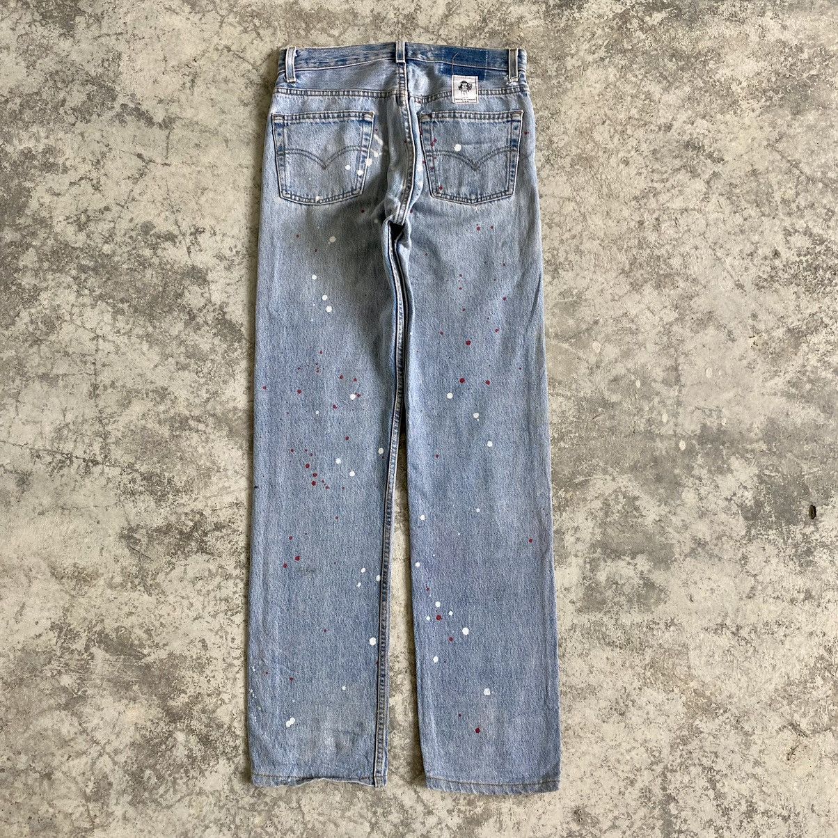 Levi's Vintage 90's Levi's 501 x 88 Tees Splatter Ripped Jeans Size US 30 / EU 46 - 11 Thumbnail