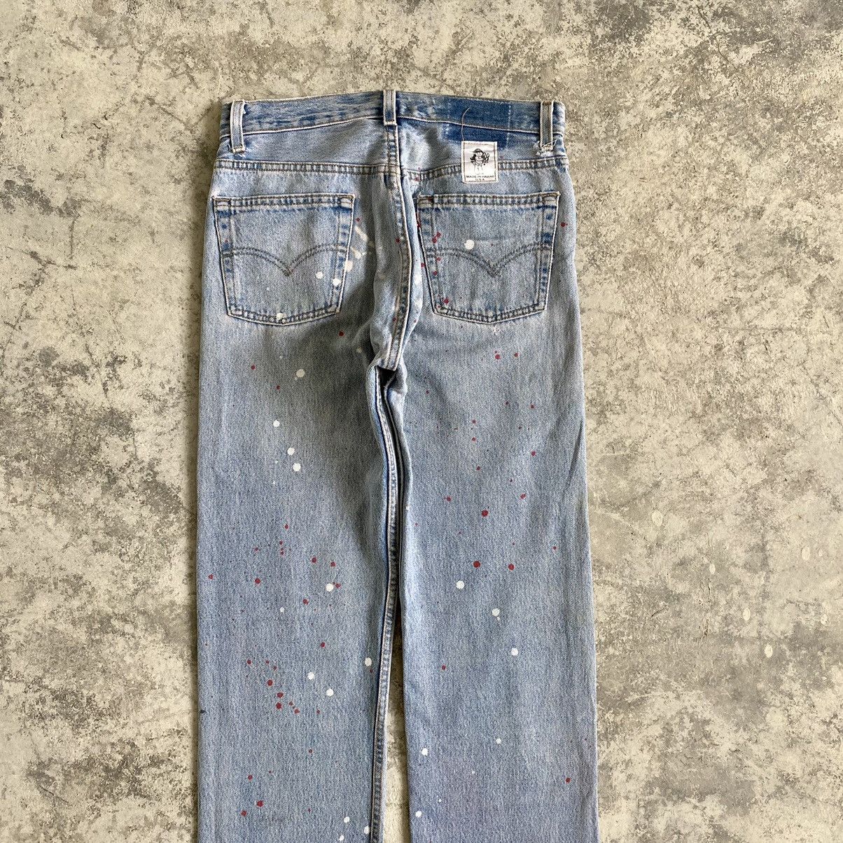 Levi's Vintage 90's Levi's 501 x 88 Tees Splatter Ripped Jeans Size US 30 / EU 46 - 12 Thumbnail