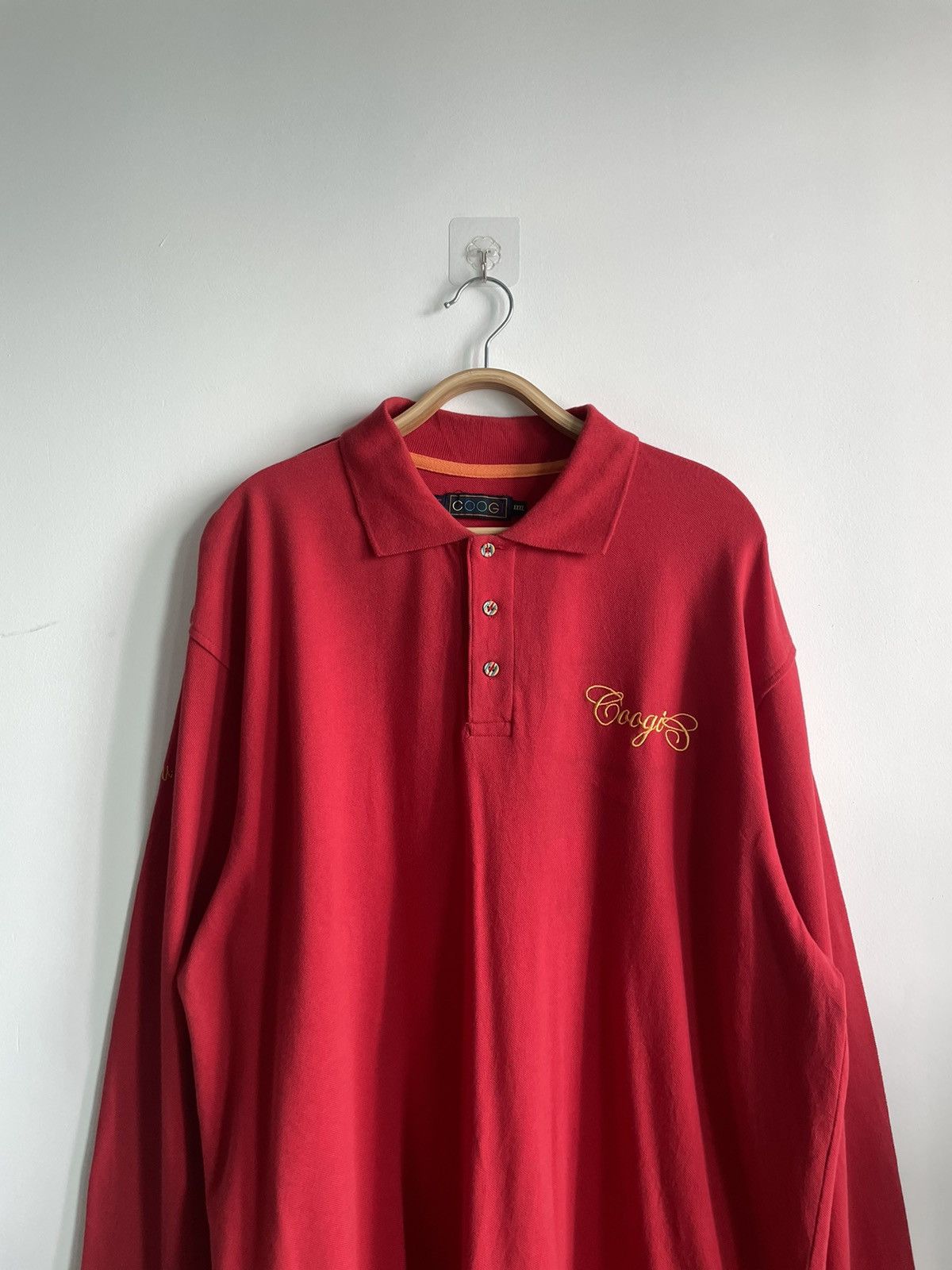 Coogi COOGI LONG SLEEVE RED SHIRT XXXL Size US XXL / EU 58 / 5 - 2 Thumbnail