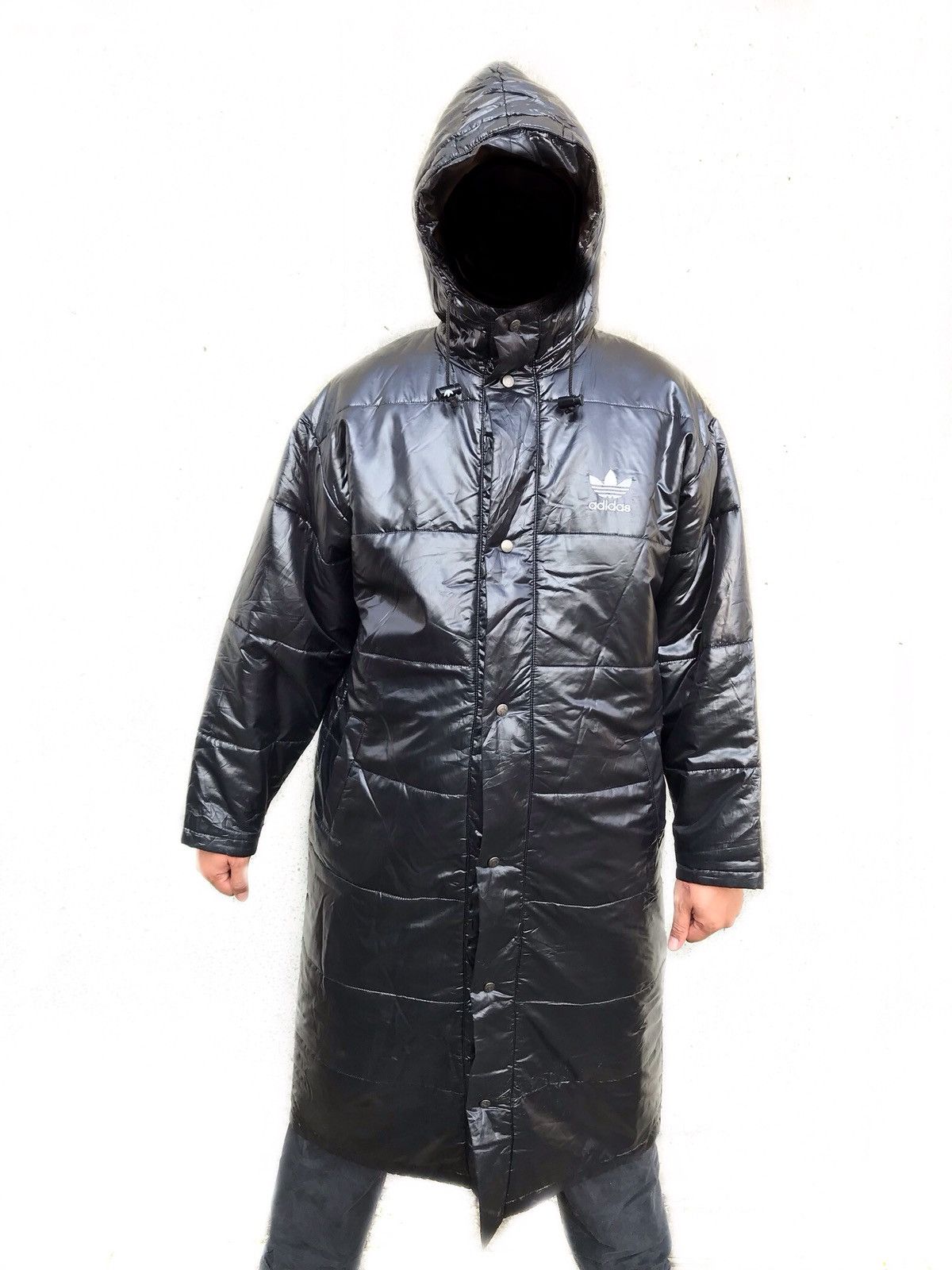 Adidas Adidas Trefoil Puffer Hooded Long Jacket Size US M / EU 48-50 / 2 - 10 Thumbnail
