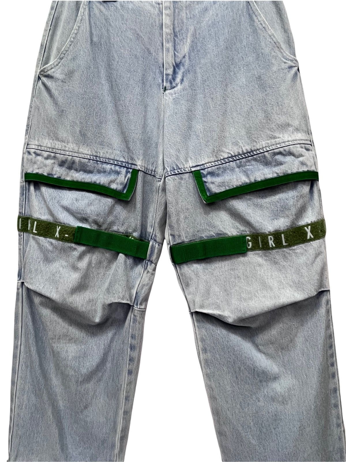 Twisted X 🔥Vtg X-GIRL Japan Bondage Velcro Hip Hop Skate Baggy Denim Size US 27 - 8 Thumbnail