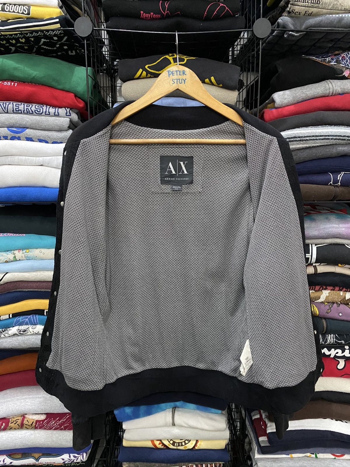 Armani Exchange ARMANI EXCHANCE KNITWEAR VARSITY JACKET Size US XS / EU 42 / 0 - 6 Thumbnail
