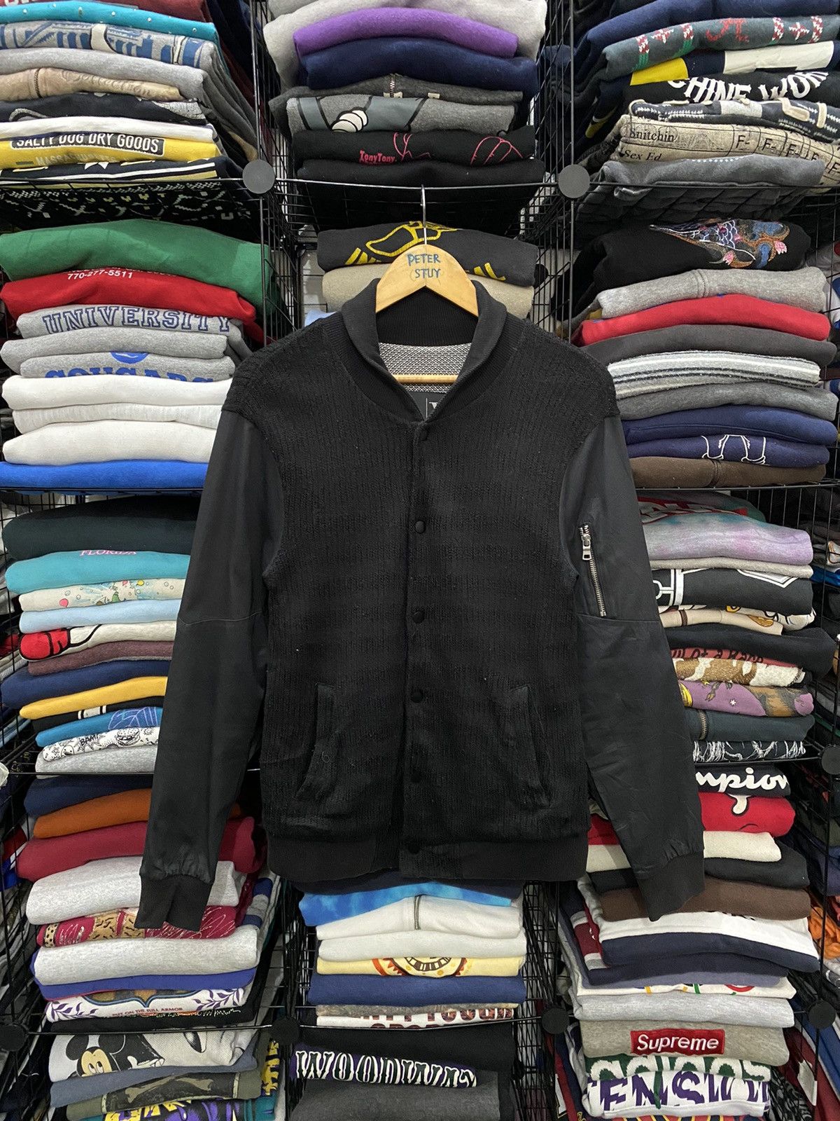 Armani Exchange ARMANI EXCHANCE KNITWEAR VARSITY JACKET Size US XS / EU 42 / 0 - 2 Thumbnail