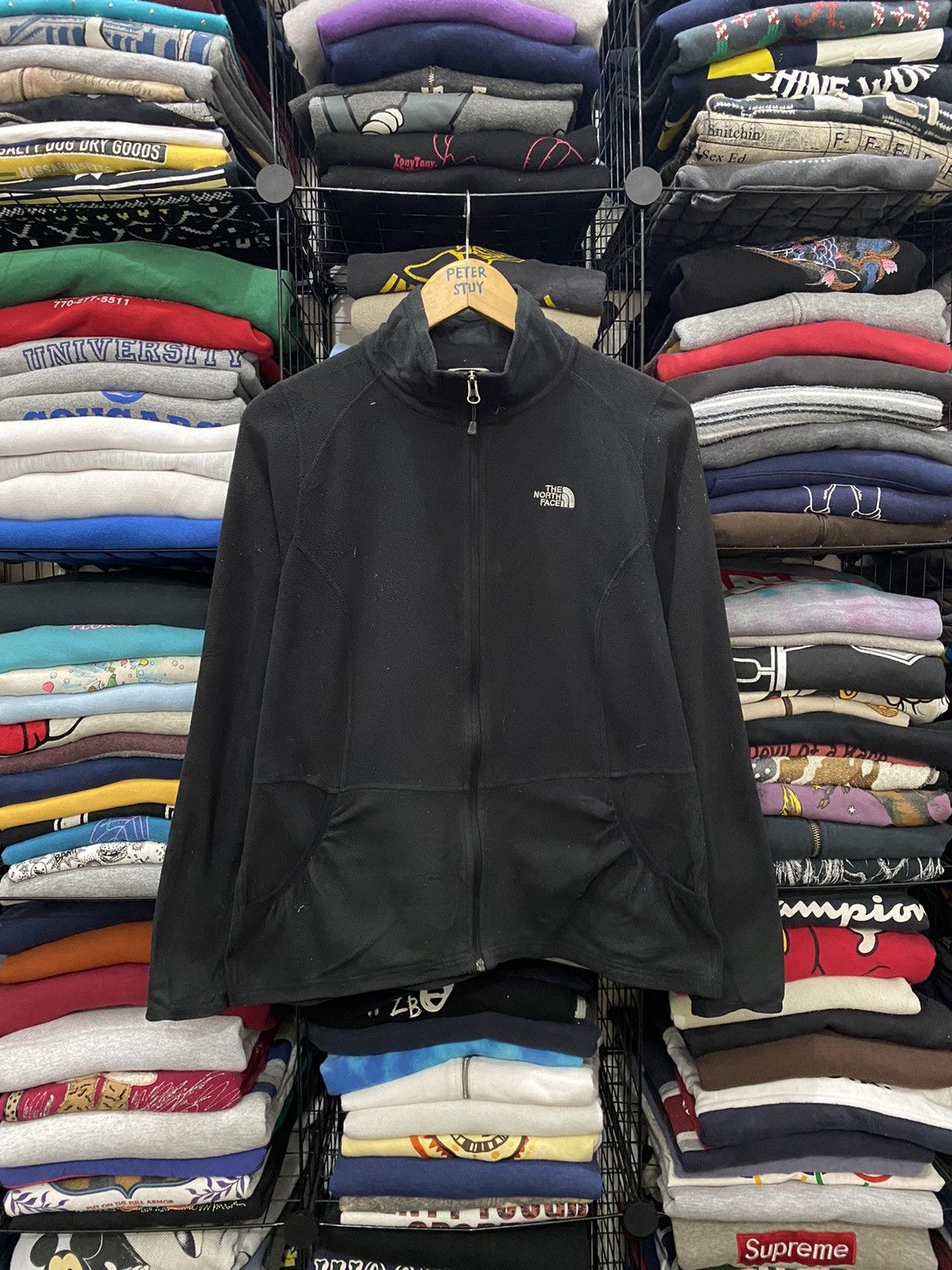 THE NORTH FACE FLEECE BLACK SWEATER