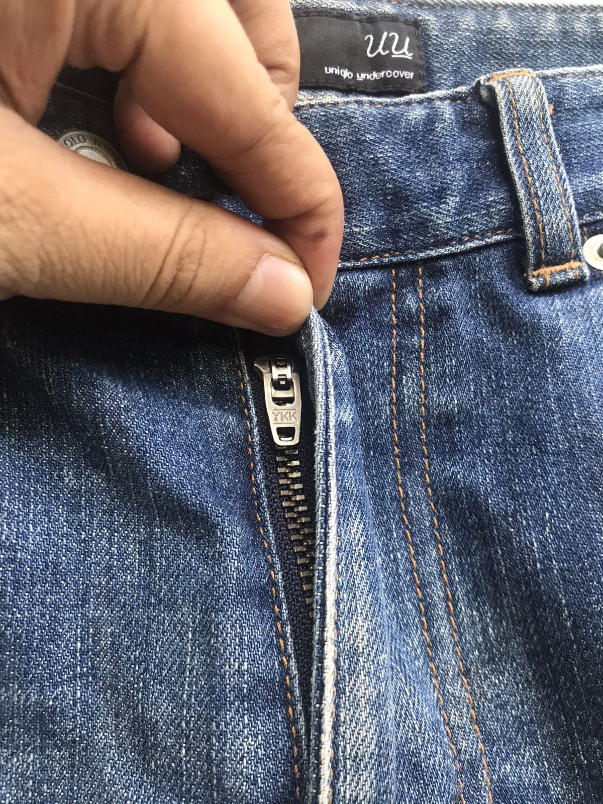 Undercover × Uniqlo Zipped Pocket Washed Indigo Denim Size US 30 / EU 46 - 8 Thumbnail