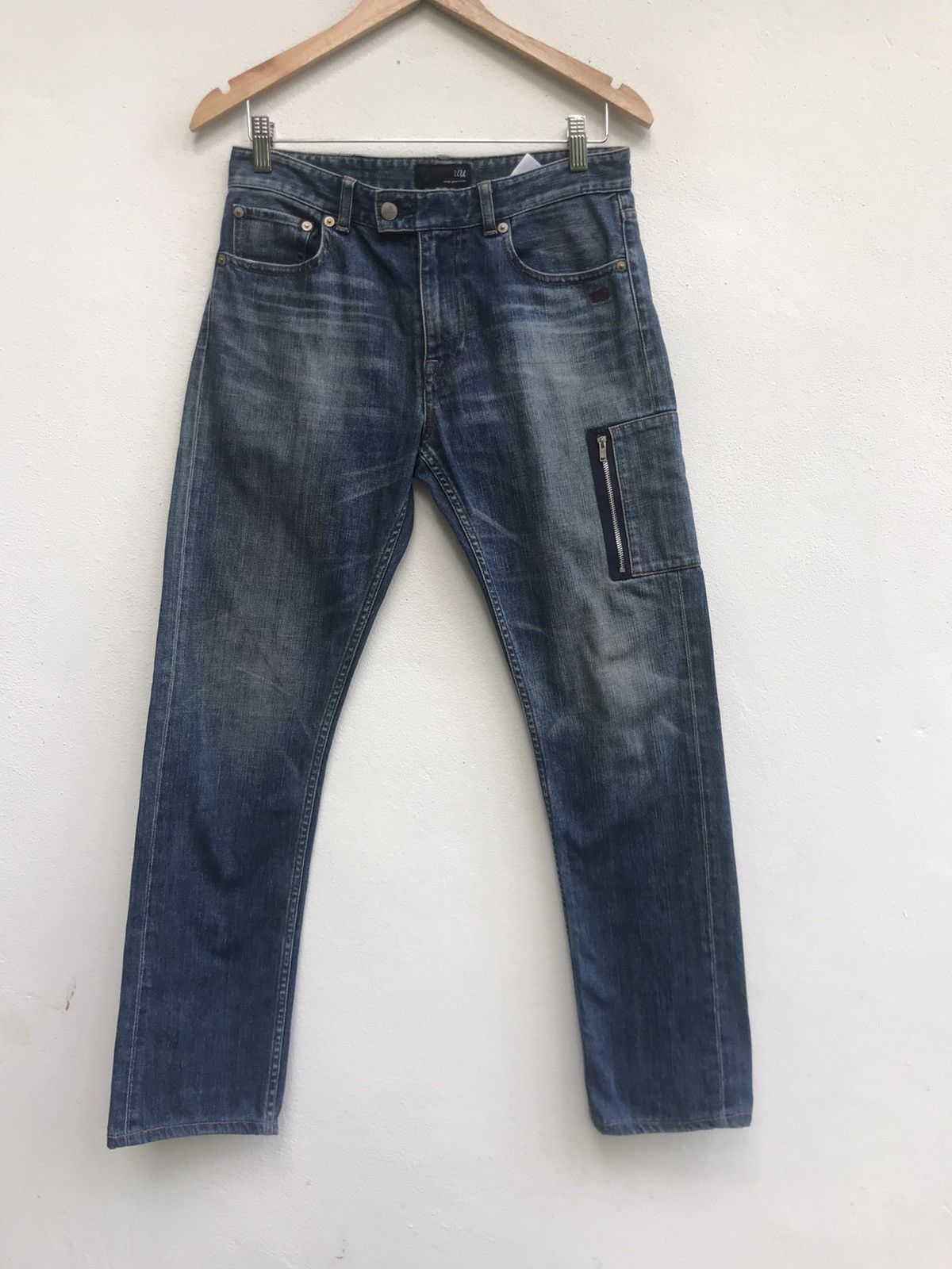 Undercover × Uniqlo Zipped Pocket Washed Indigo Denim Size US 30 / EU 46 - 2 Thumbnail