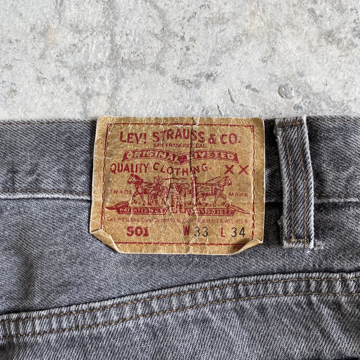 Levi's Size 32x33 Vintage Late 80's Levi's 501 Ash Grey Denim Jeans Size US 32 / EU 48 - 2 Thumbnail