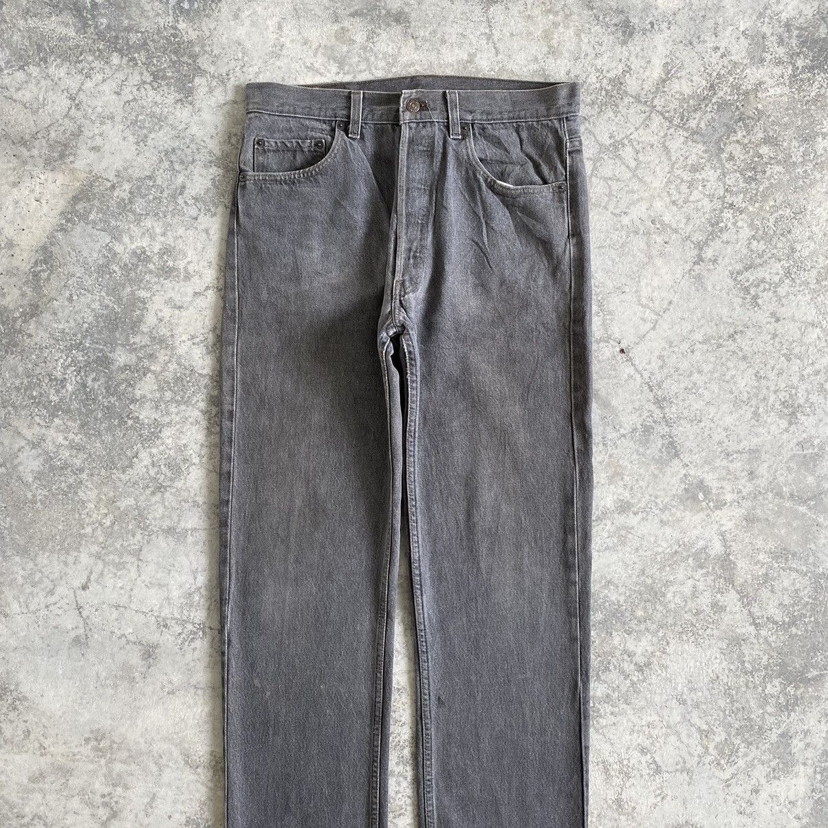Levi's Size 32x33 Vintage Late 80's Levi's 501 Ash Grey Denim Jeans Size US 32 / EU 48 - 3 Thumbnail