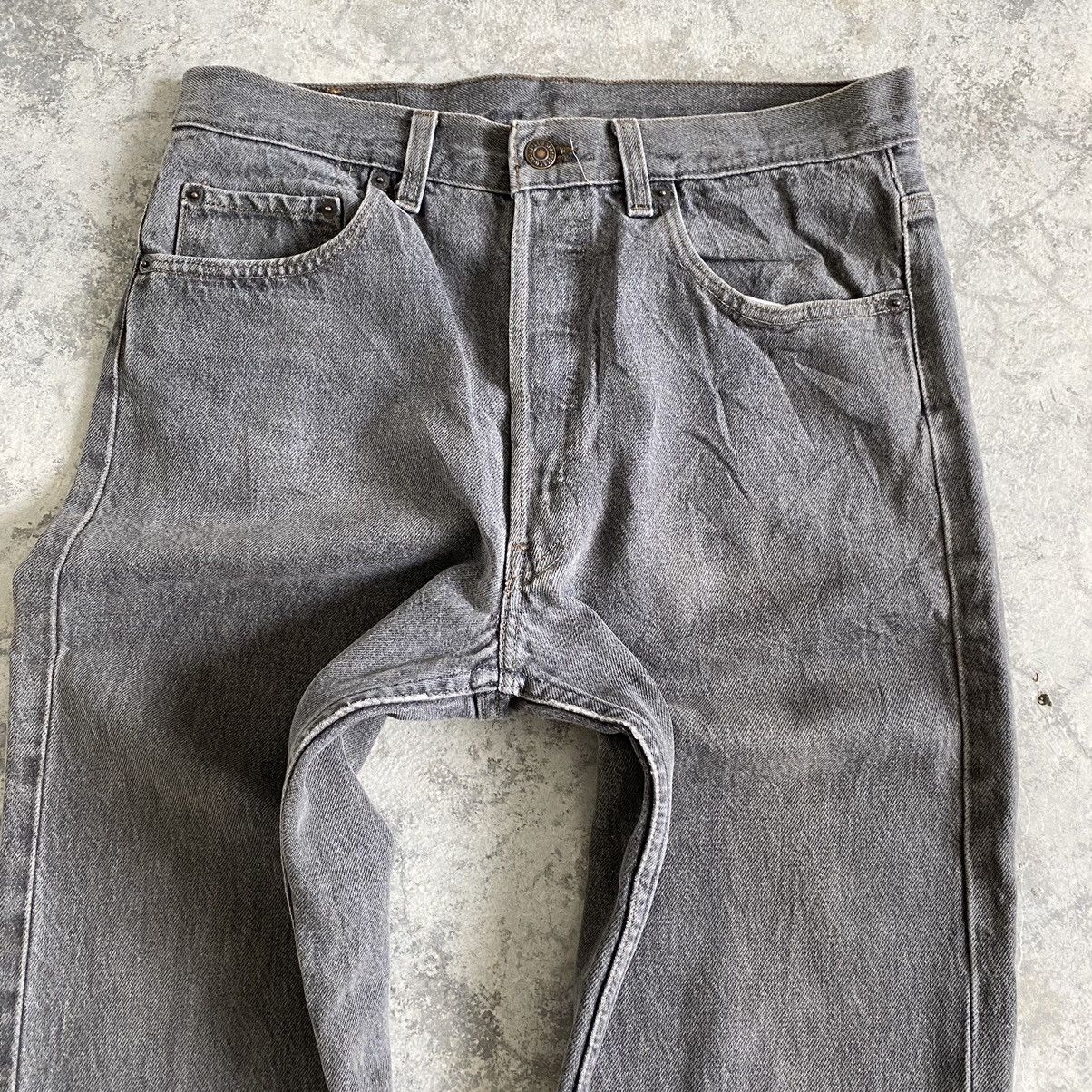 Levi's Size 32x33 Vintage Late 80's Levi's 501 Ash Grey Denim Jeans Size US 32 / EU 48 - 9 Thumbnail