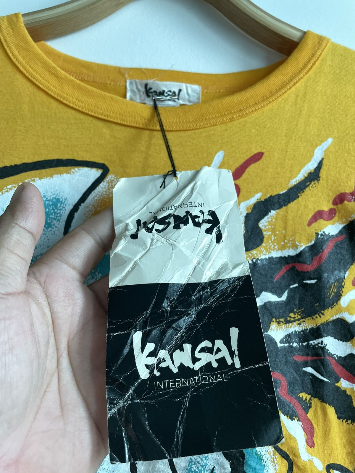 Japanese Brand × Kansai Yamamoto VINTAGE KANSAI YAMAMOTO INTERNATIONAL YELLOW SHIRT Size US M / EU 48-50 / 2 - 7 Thumbnail