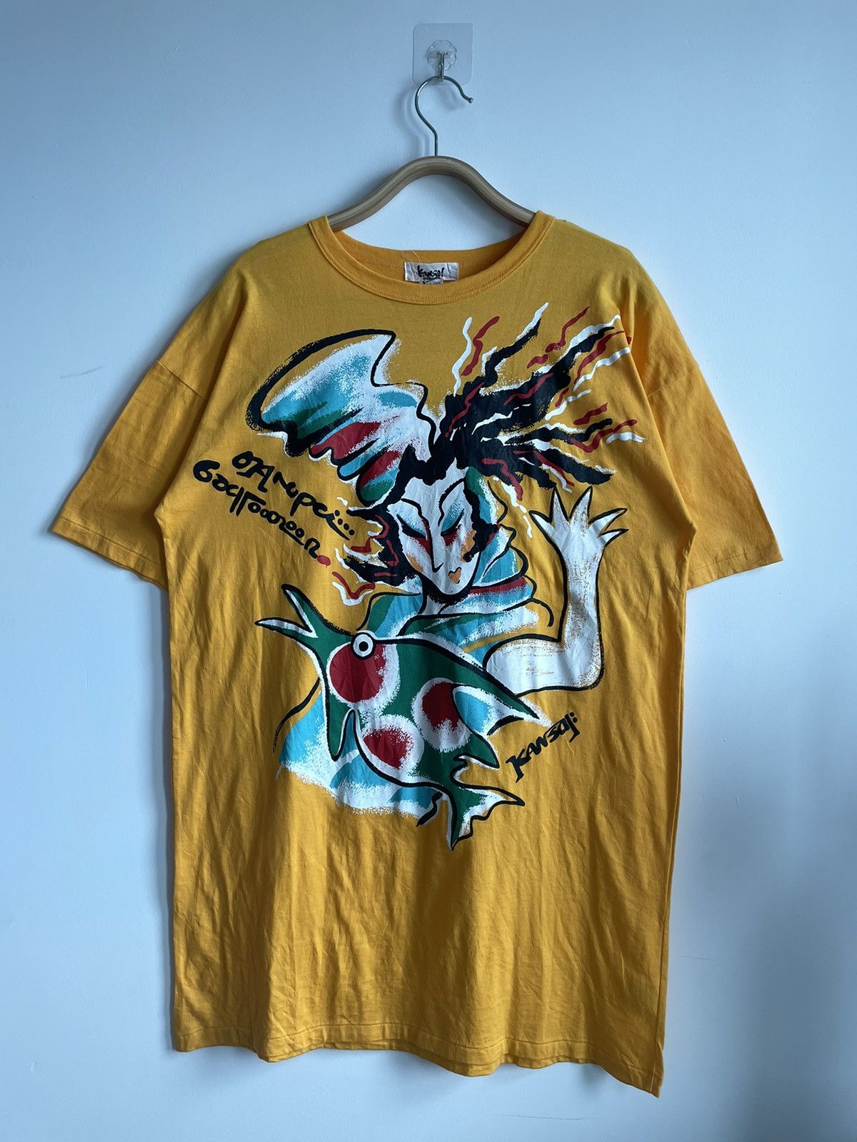 Japanese Brand × Kansai Yamamoto VINTAGE KANSAI YAMAMOTO INTERNATIONAL YELLOW SHIRT Size US M / EU 48-50 / 2 - 1 Thumbnail