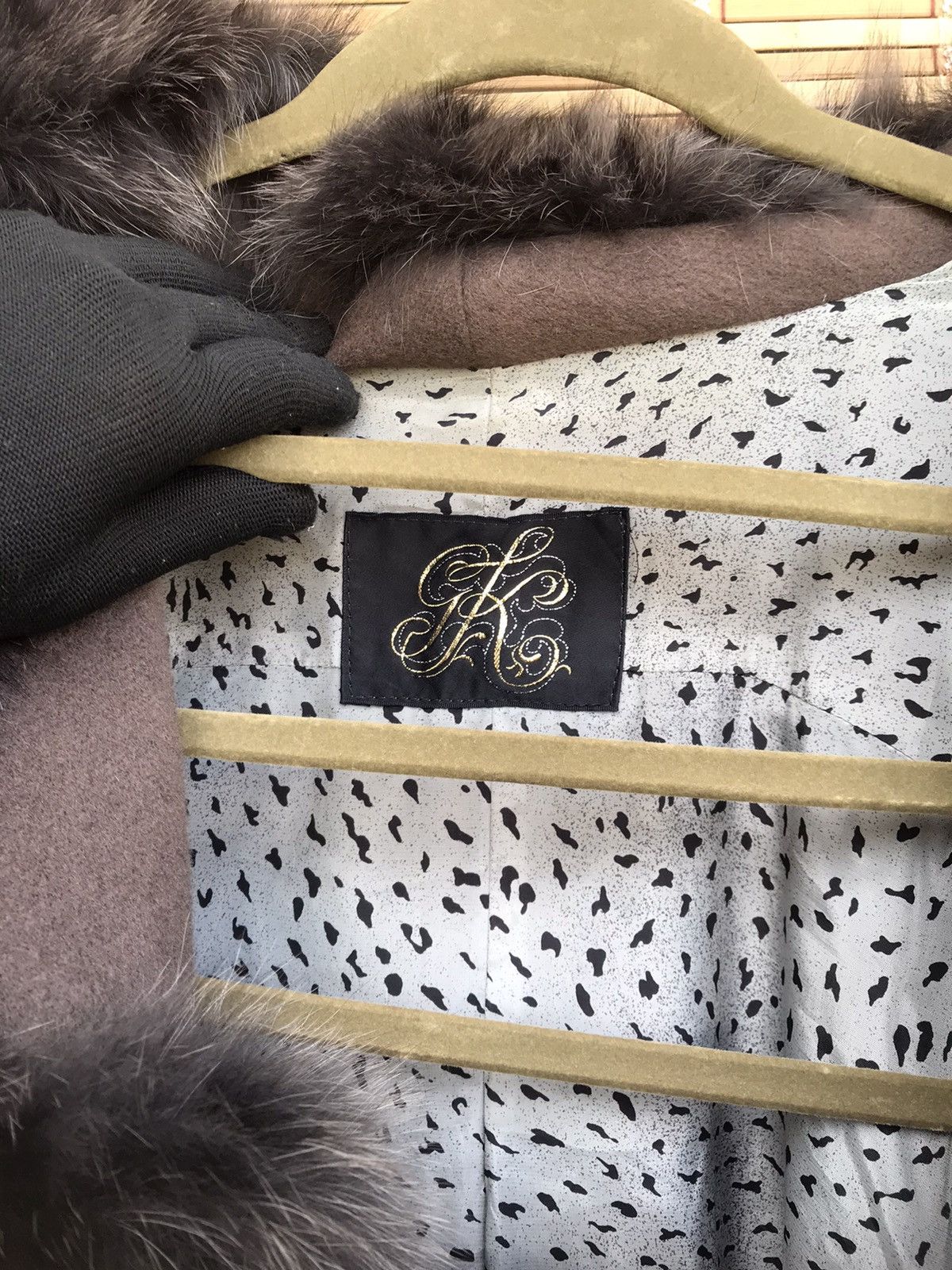 Japanese Brand × Karl Kani Karl Kani Mink Fur Cape cloak Coat Wool unbuttomed Size US L / EU 52-54 / 3 - 7 Thumbnail