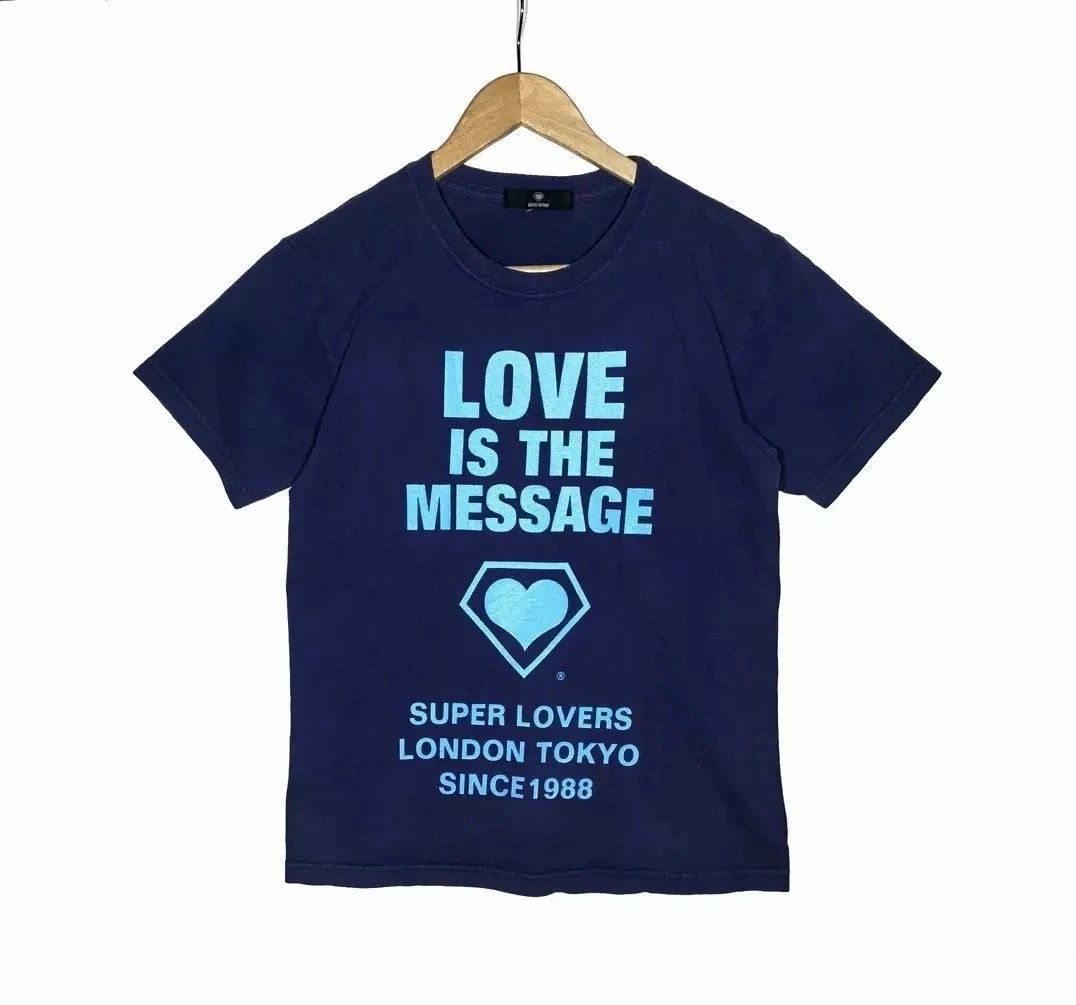 image of Lovers Rock Vintage Super Lovers Tshirt Streetwear in Blue, Men's (Size XS)