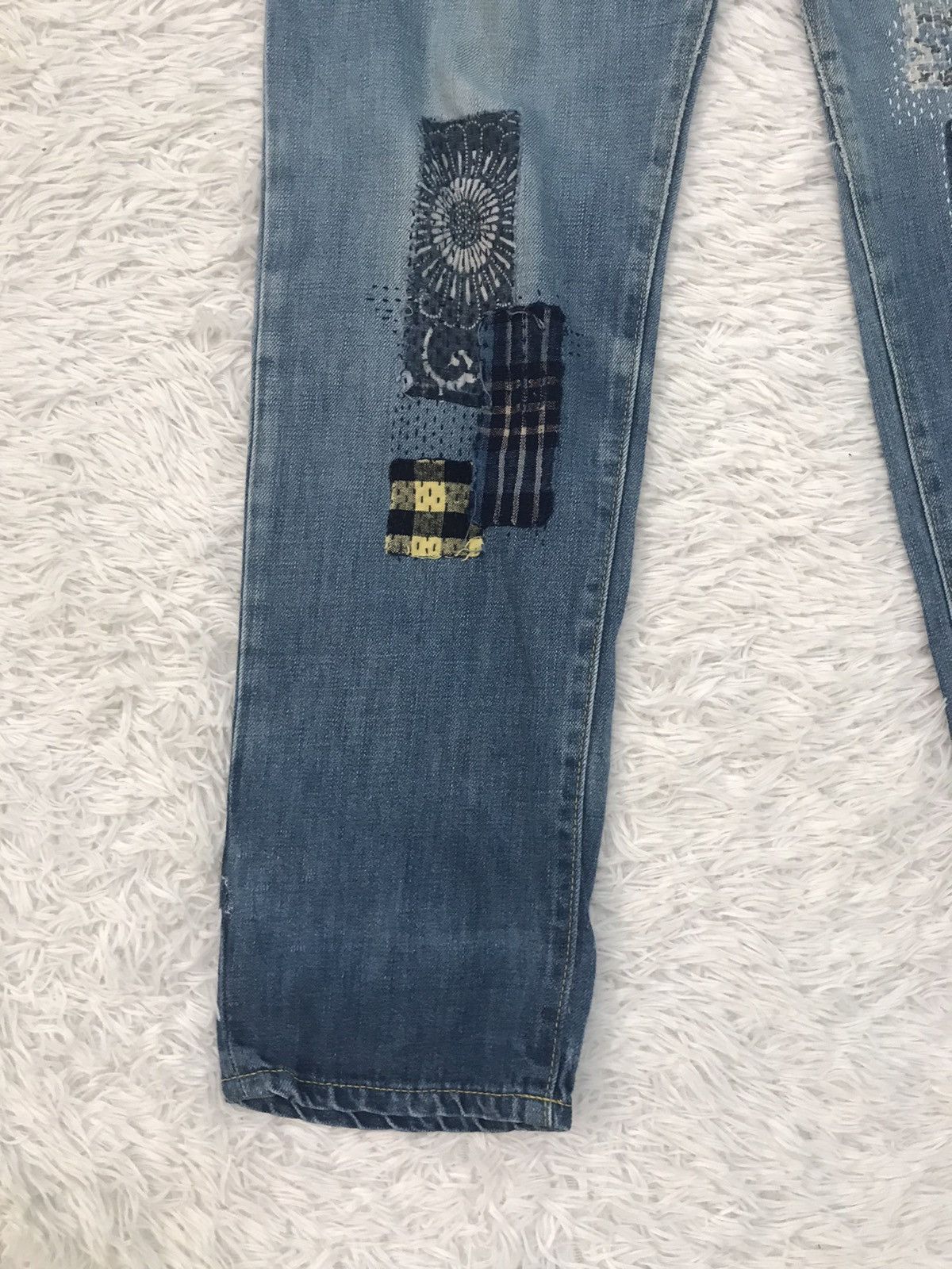 mercibeaucoup RARE Mercibeaucoup Issey Miyake Patches Denim Pant Size US 31 - 3 Thumbnail