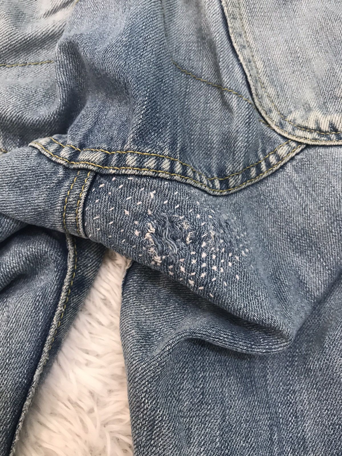 mercibeaucoup RARE Mercibeaucoup Issey Miyake Patches Denim Pant Size US 31 - 14 Thumbnail