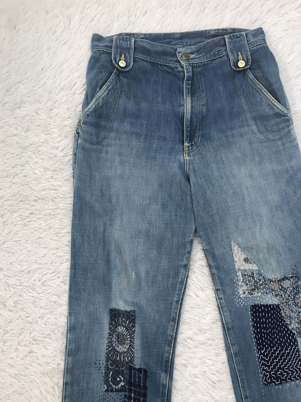 mercibeaucoup RARE Mercibeaucoup Issey Miyake Patches Denim Pant Size US 31 - 6 Thumbnail