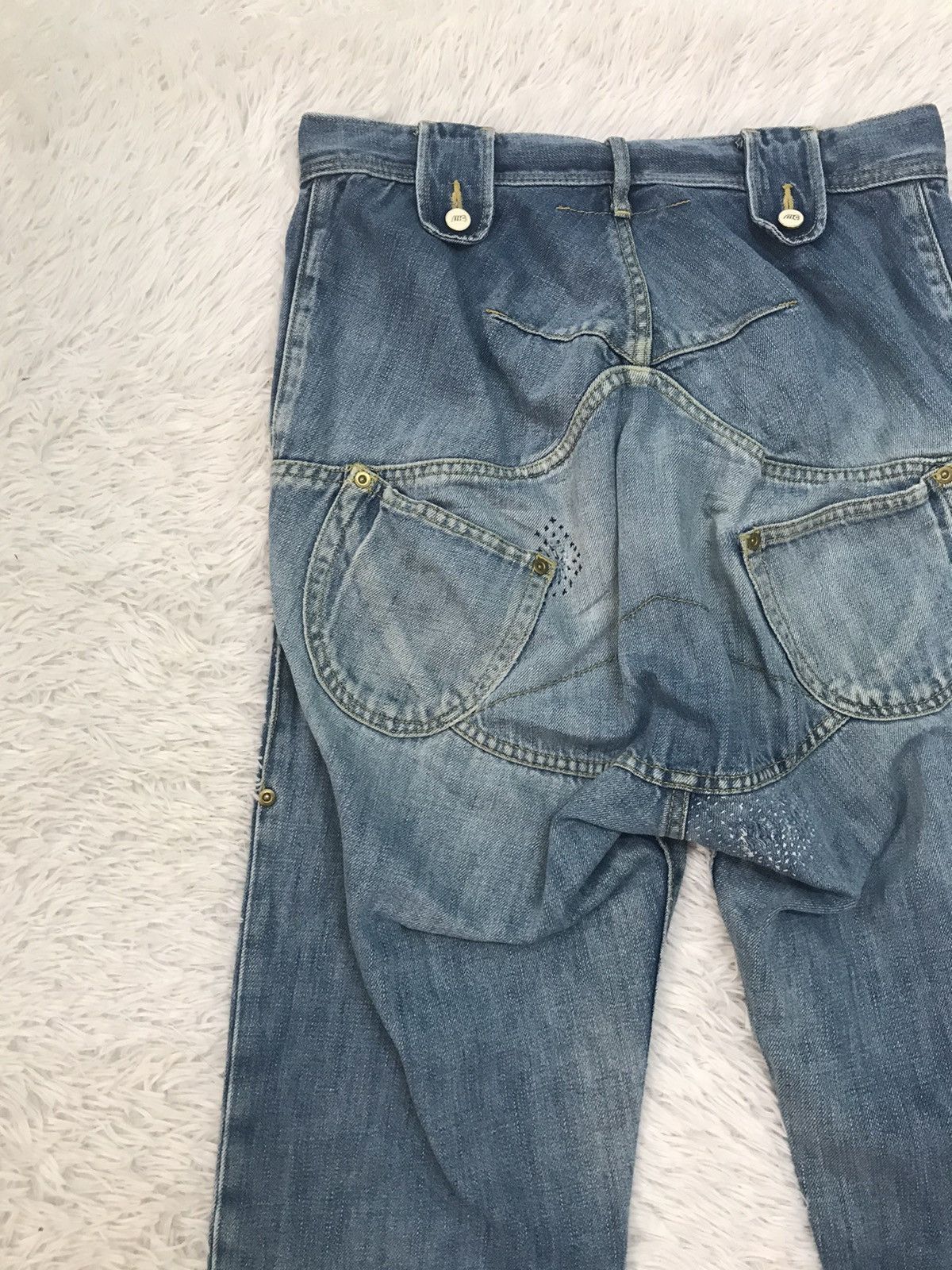 mercibeaucoup RARE Mercibeaucoup Issey Miyake Patches Denim Pant Size US 31 - 13 Thumbnail