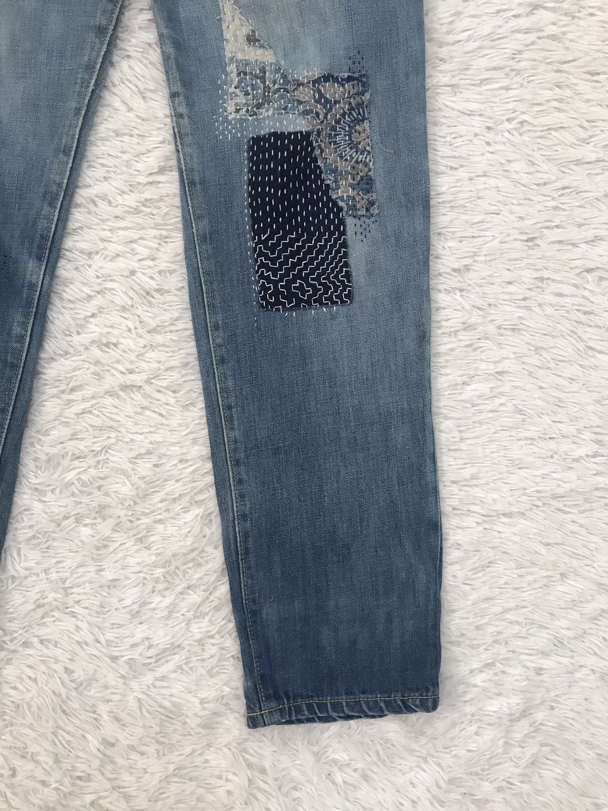 mercibeaucoup RARE Mercibeaucoup Issey Miyake Patches Denim Pant Size US 31 - 4 Thumbnail