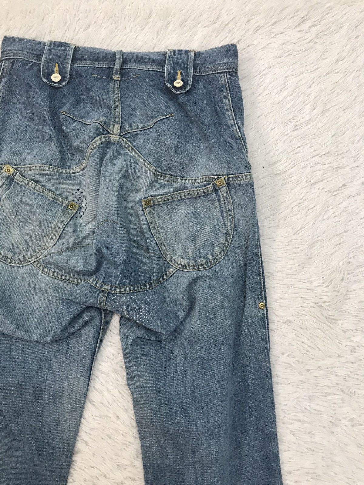 mercibeaucoup RARE Mercibeaucoup Issey Miyake Patches Denim Pant Size US 31 - 12 Thumbnail