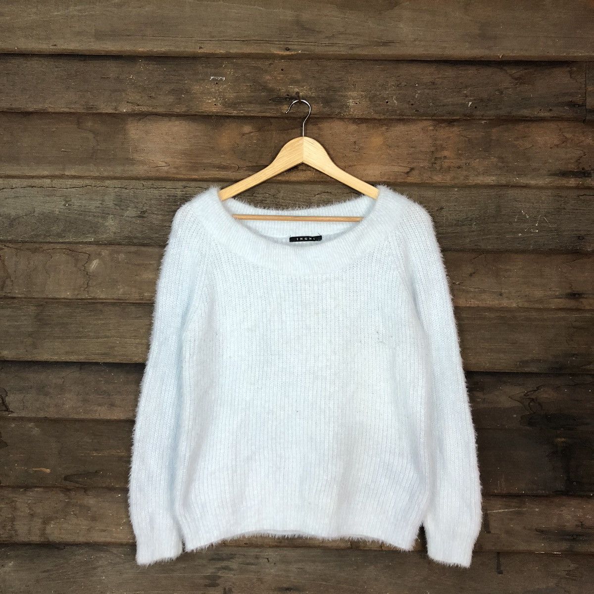 image of Grailed Igni Soft Blue Mohair Shag Shaggy Fur Knitwear C1042, Men's (Size Medium)