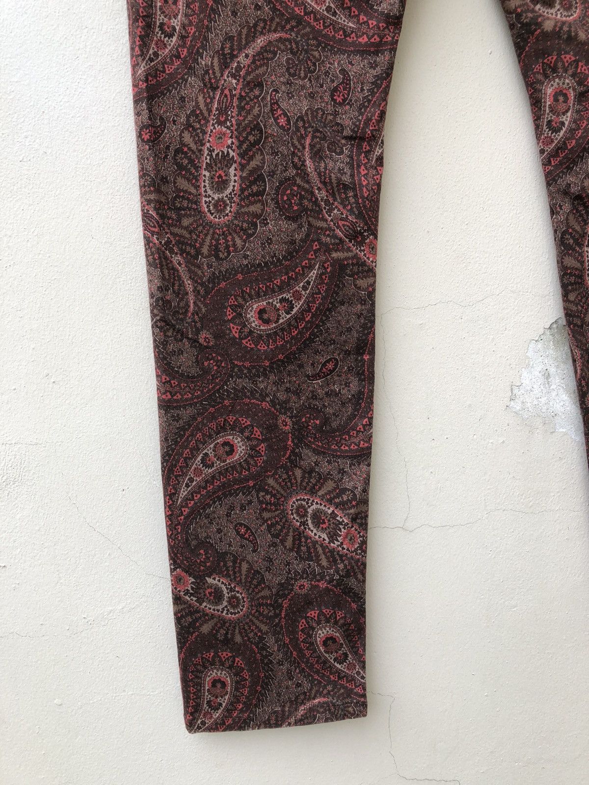 Vintage Grosso Collection Japan Paisley Stretch Psychedelic Jeans Size US 31 - 16 Thumbnail
