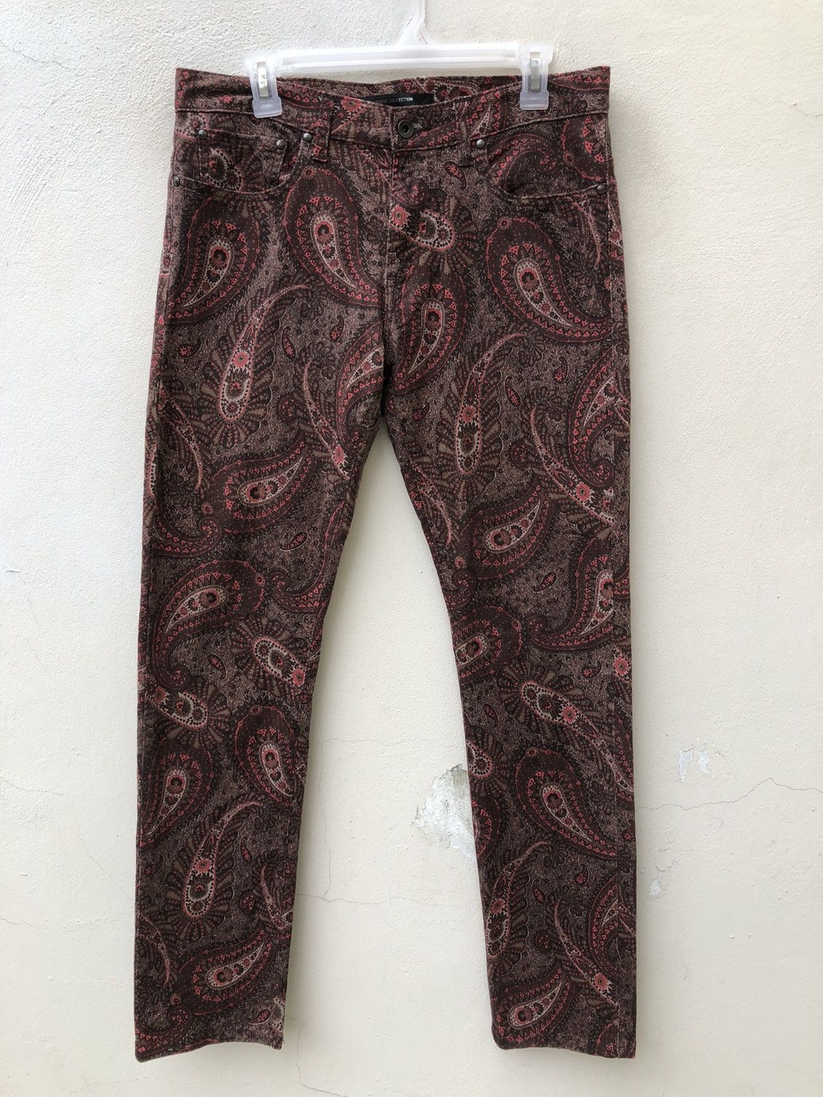 Vintage Grosso Collection Japan Paisley Stretch Psychedelic Jeans Size US 31 - 6 Thumbnail