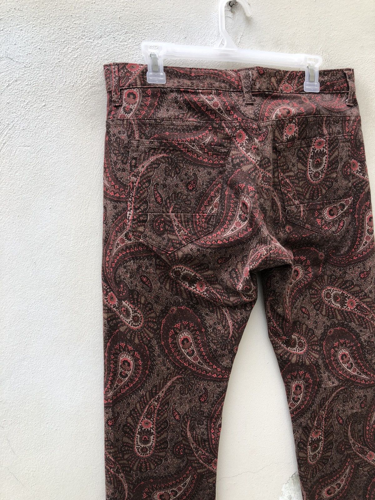 Vintage Grosso Collection Japan Paisley Stretch Psychedelic Jeans Size US 31 - 15 Thumbnail