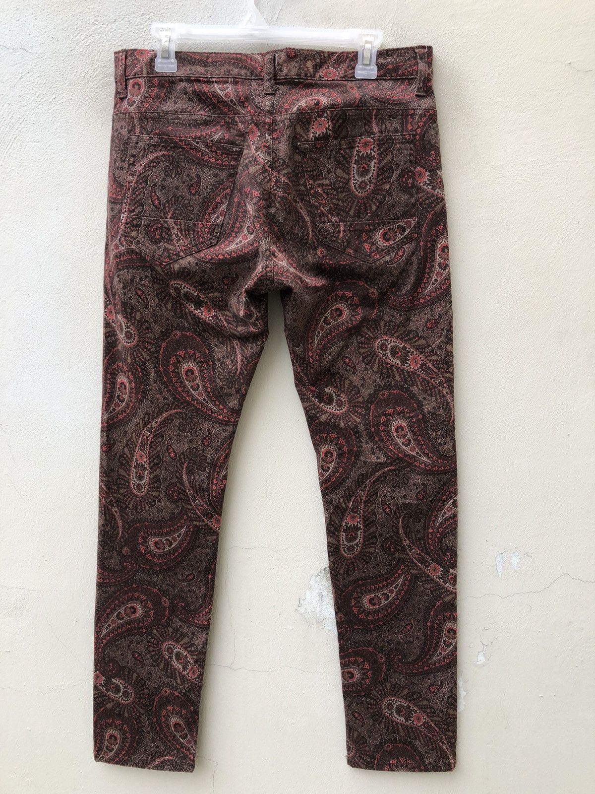 Vintage Grosso Collection Japan Paisley Stretch Psychedelic Jeans Size US 31 - 14 Thumbnail
