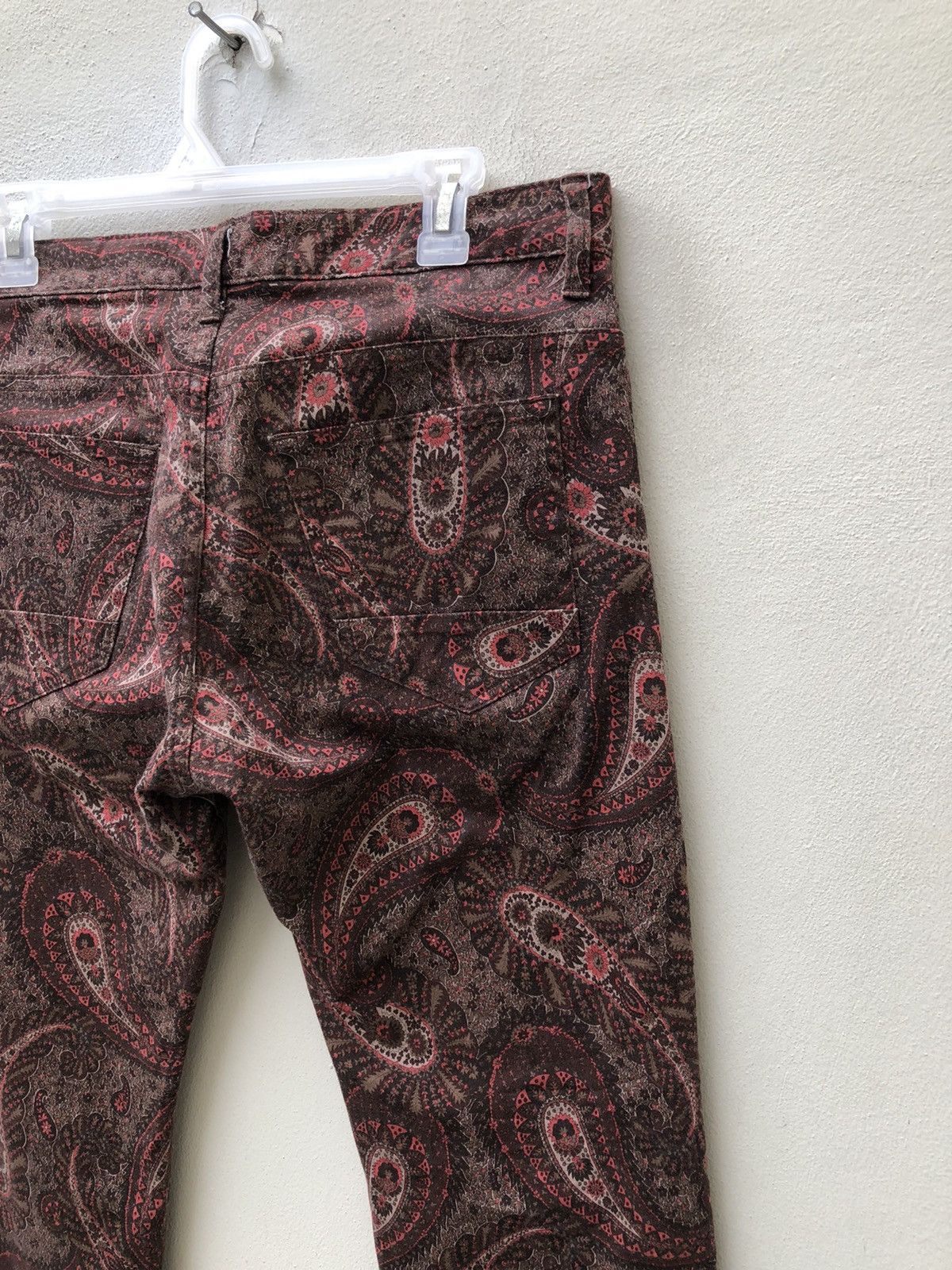 Vintage Grosso Collection Japan Paisley Stretch Psychedelic Jeans Size US 31 - 17 Thumbnail