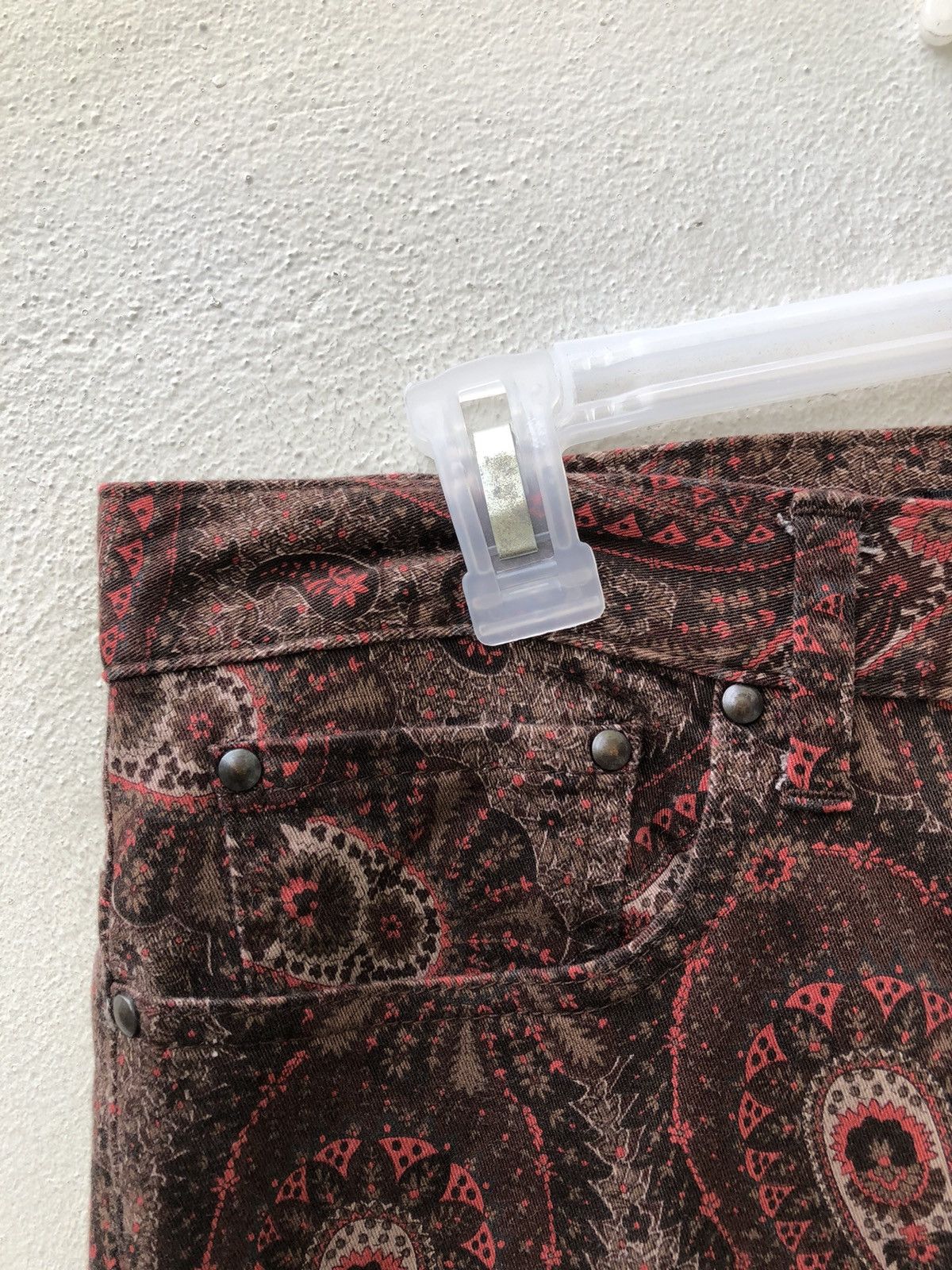 Vintage Grosso Collection Japan Paisley Stretch Psychedelic Jeans Size US 31 - 7 Thumbnail