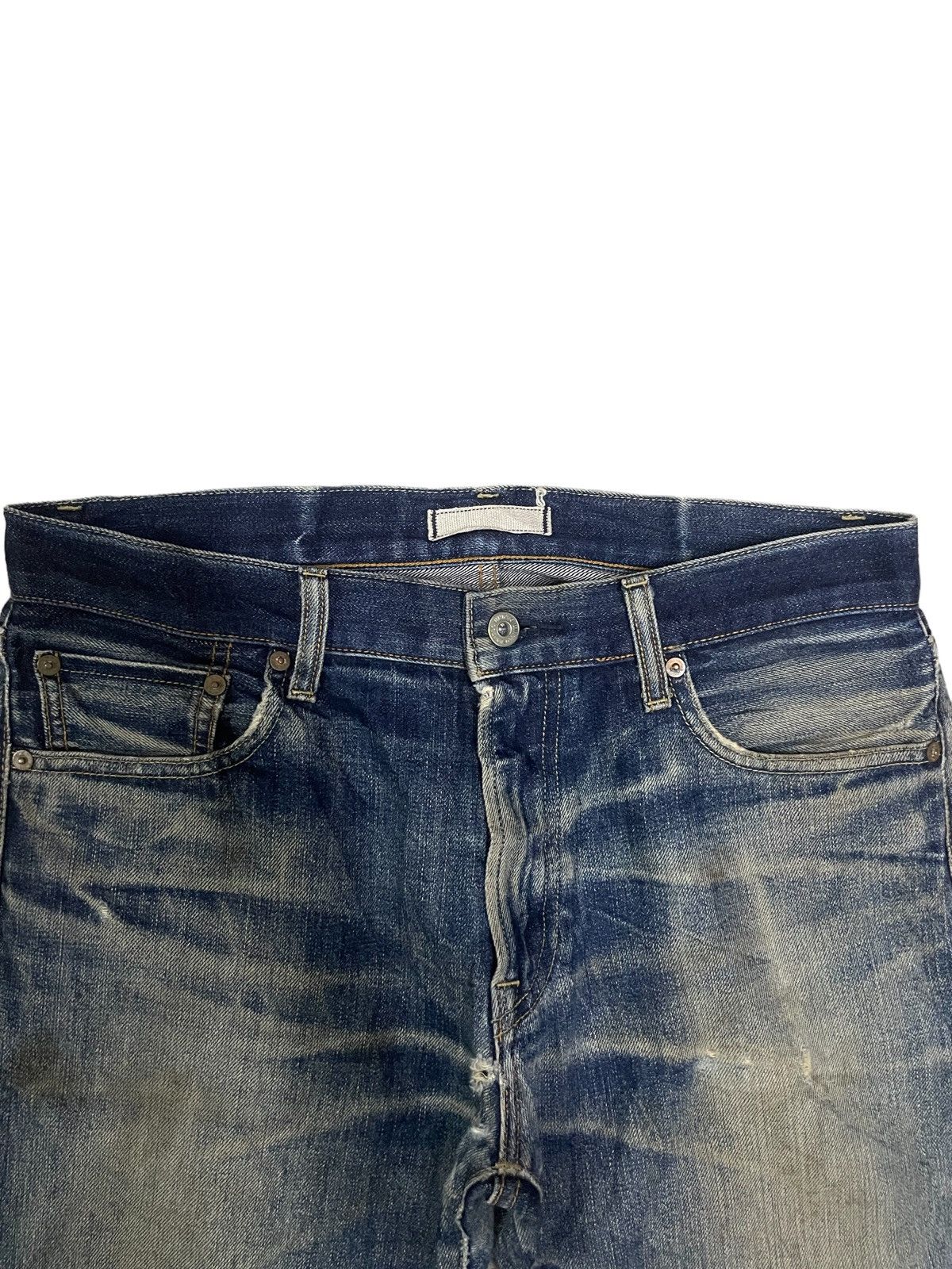 Kaihara Denim Uniqlo Kaihara Fabric Selvedge Indigo Washed Ripped Jeans Size US 32 / EU 48 - 5 Thumbnail