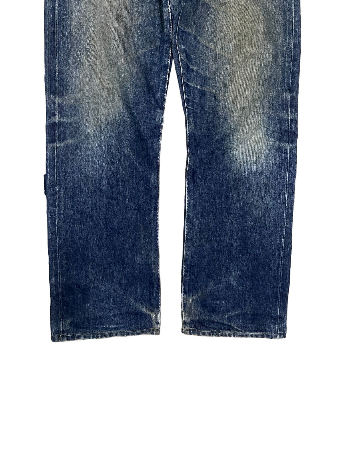 Kaihara Denim Uniqlo Kaihara Fabric Selvedge Indigo Washed Ripped Jeans Size US 32 / EU 48 - 8 Thumbnail