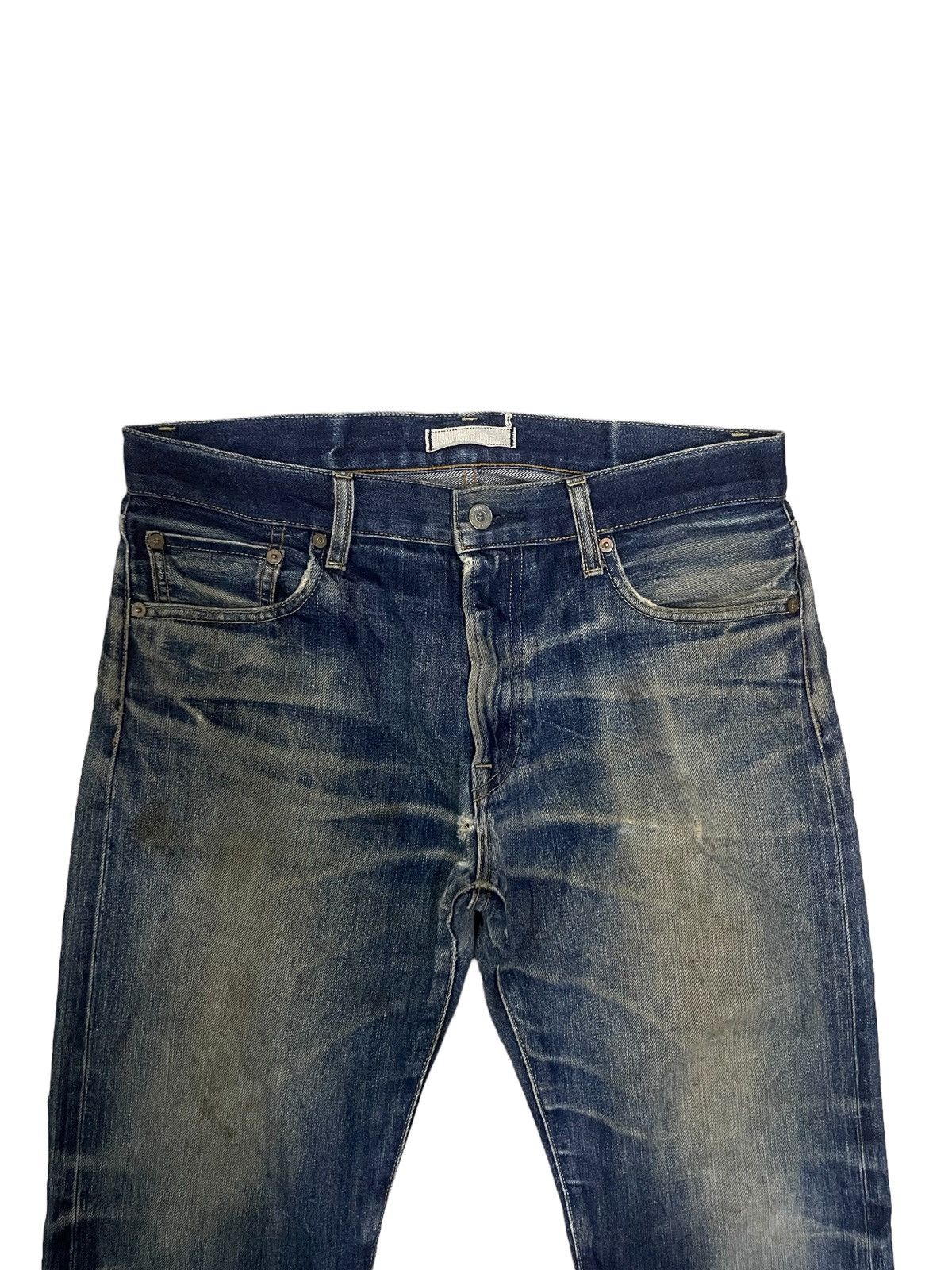 Kaihara Denim Uniqlo Kaihara Fabric Selvedge Indigo Washed Ripped Jeans Size US 32 / EU 48 - 4 Thumbnail
