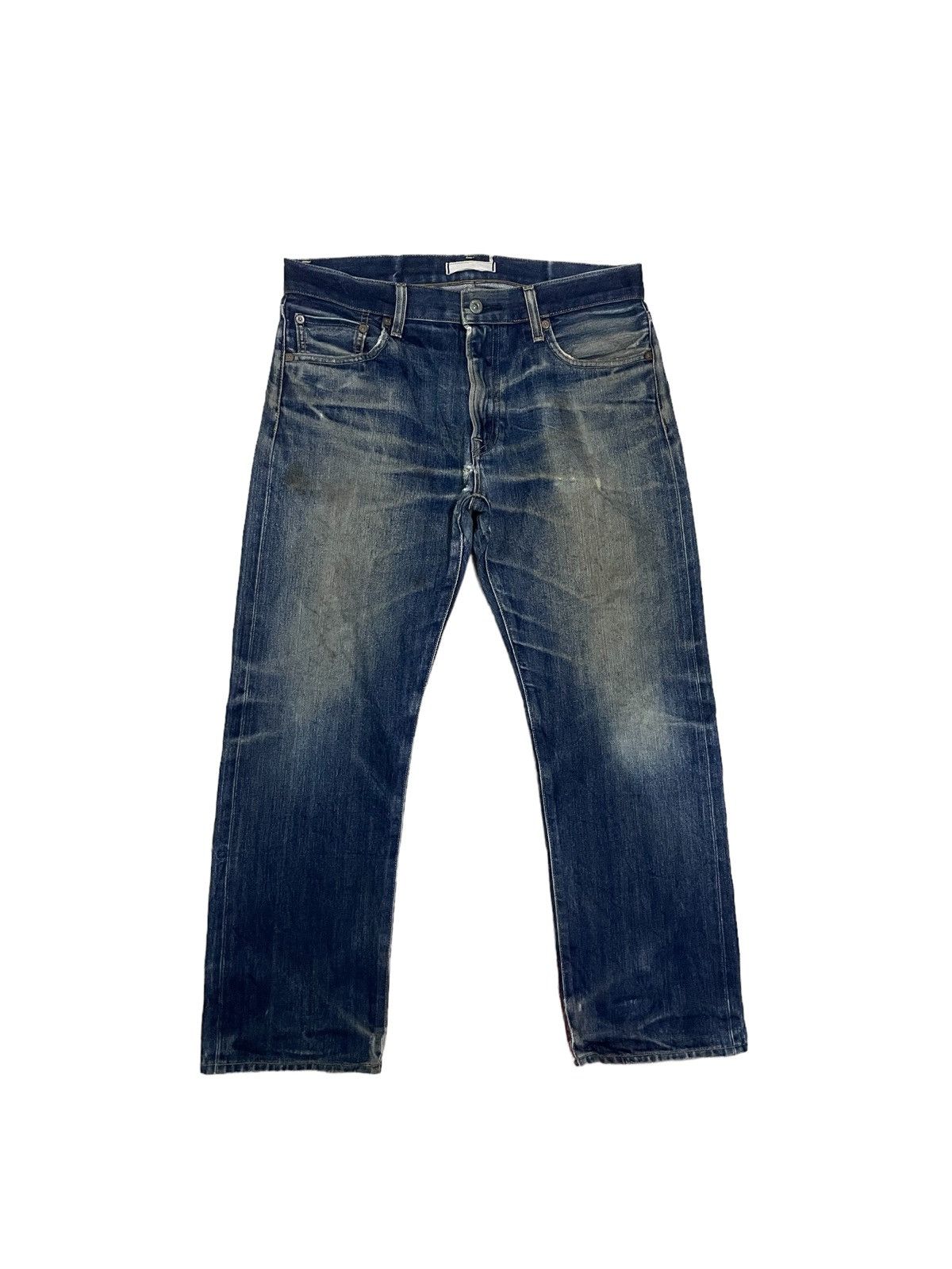 Kaihara Denim Uniqlo Kaihara Fabric Selvedge Indigo Washed Ripped Jeans Size US 32 / EU 48 - 2 Thumbnail