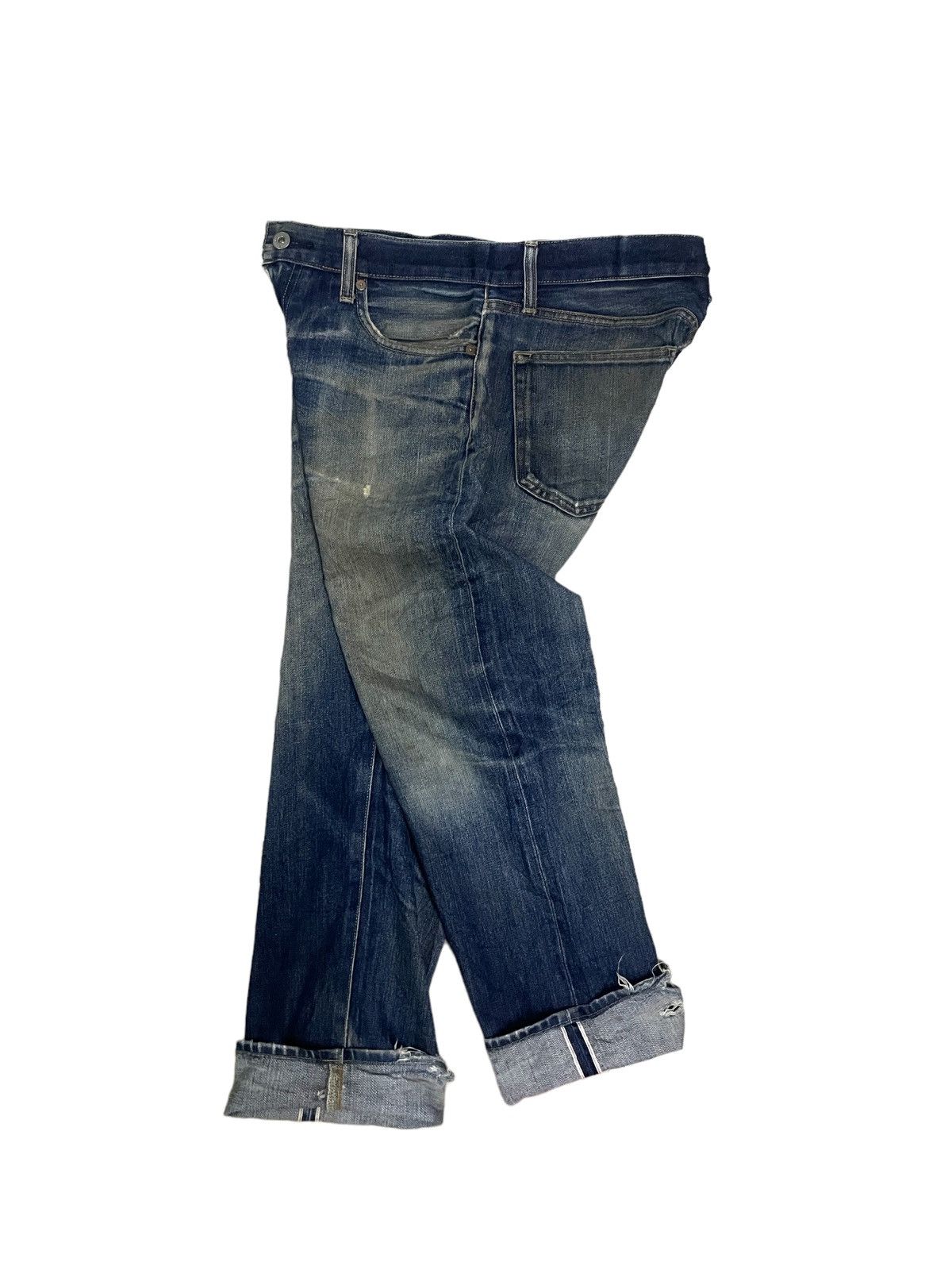Kaihara Denim Uniqlo Kaihara Fabric Selvedge Indigo Washed Ripped Jeans Size US 32 / EU 48 - 3 Thumbnail