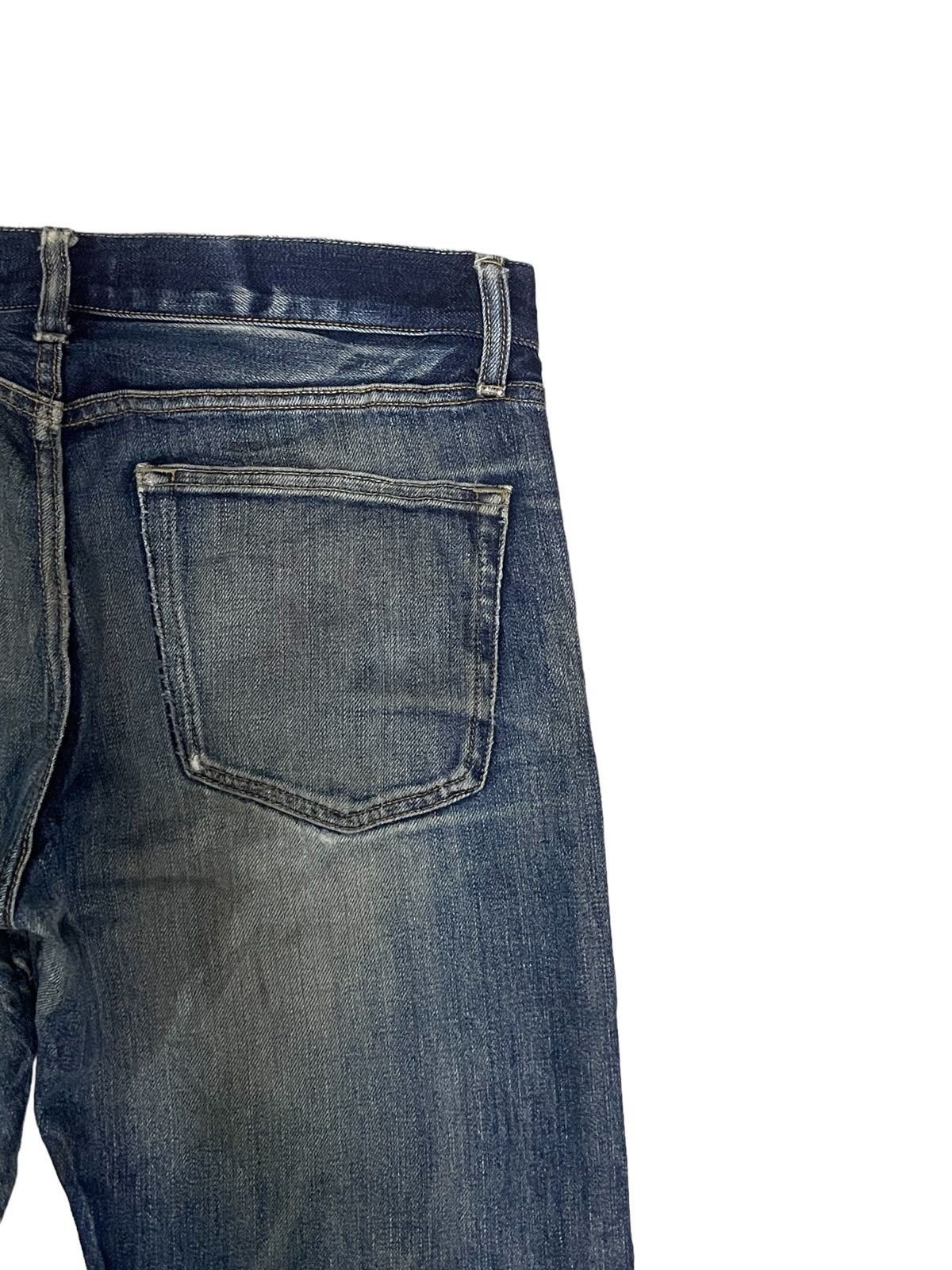 Kaihara Denim Uniqlo Kaihara Fabric Selvedge Indigo Washed Ripped Jeans Size US 32 / EU 48 - 13 Thumbnail