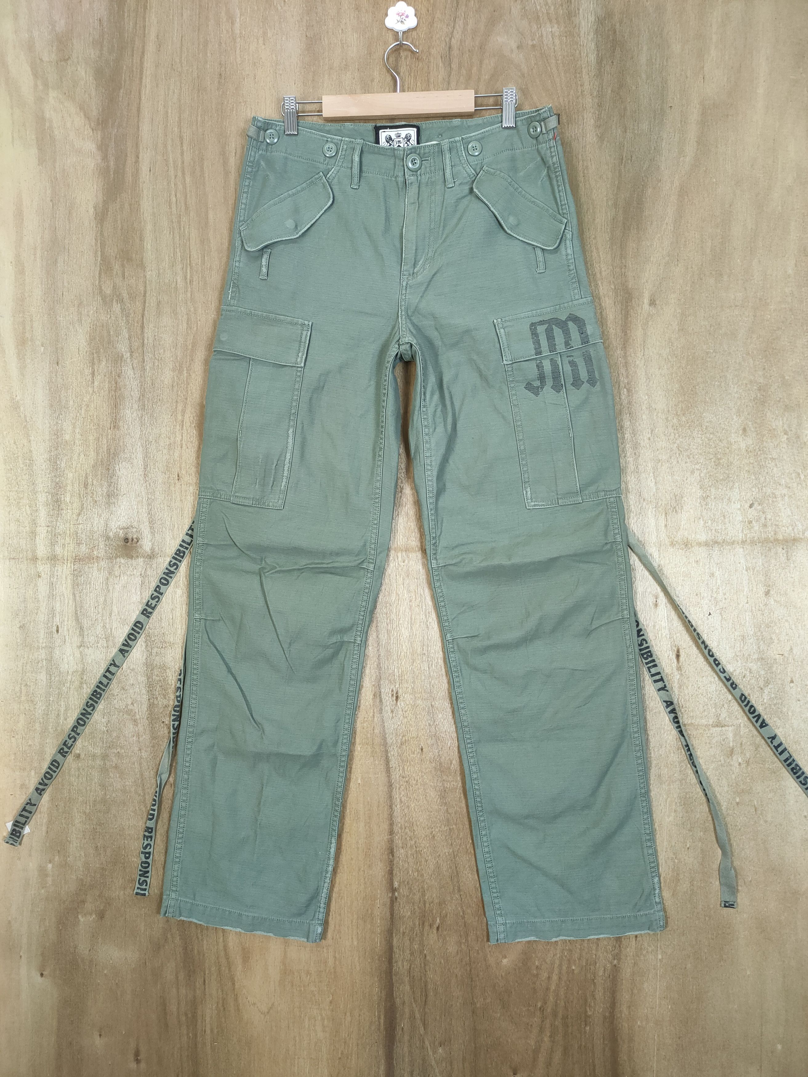 Japanese Brand VINTAGE JAPANESE BRAND BONDAGE CARGO PANTS Size US 30 / EU 46 - 2 Thumbnail