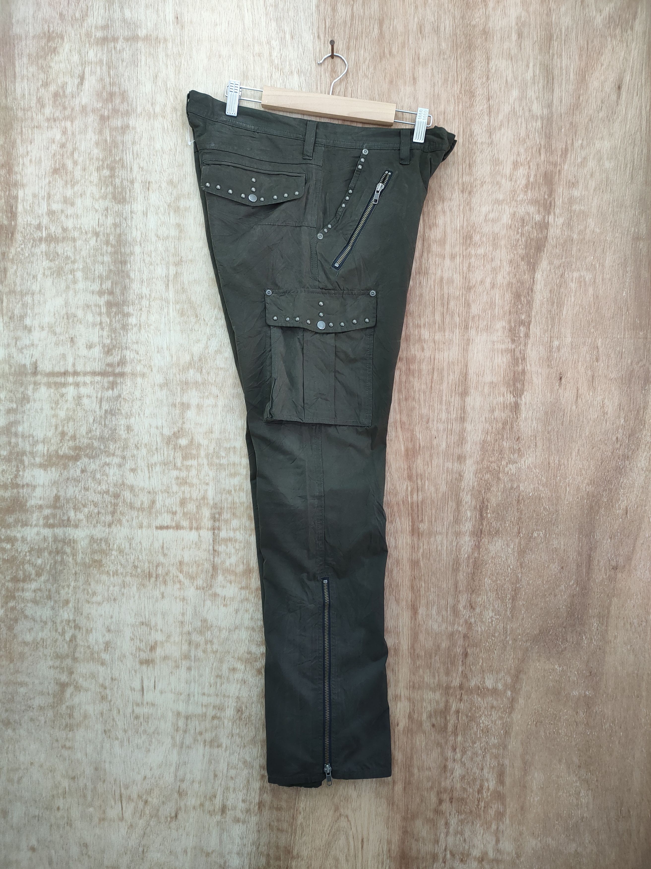 The Difference DIFFERENT ANKLE ZIPPER BROWN CARGO PANTS / ZIPPER OPEN LEG Size US 32 / EU 48 - 7 Thumbnail