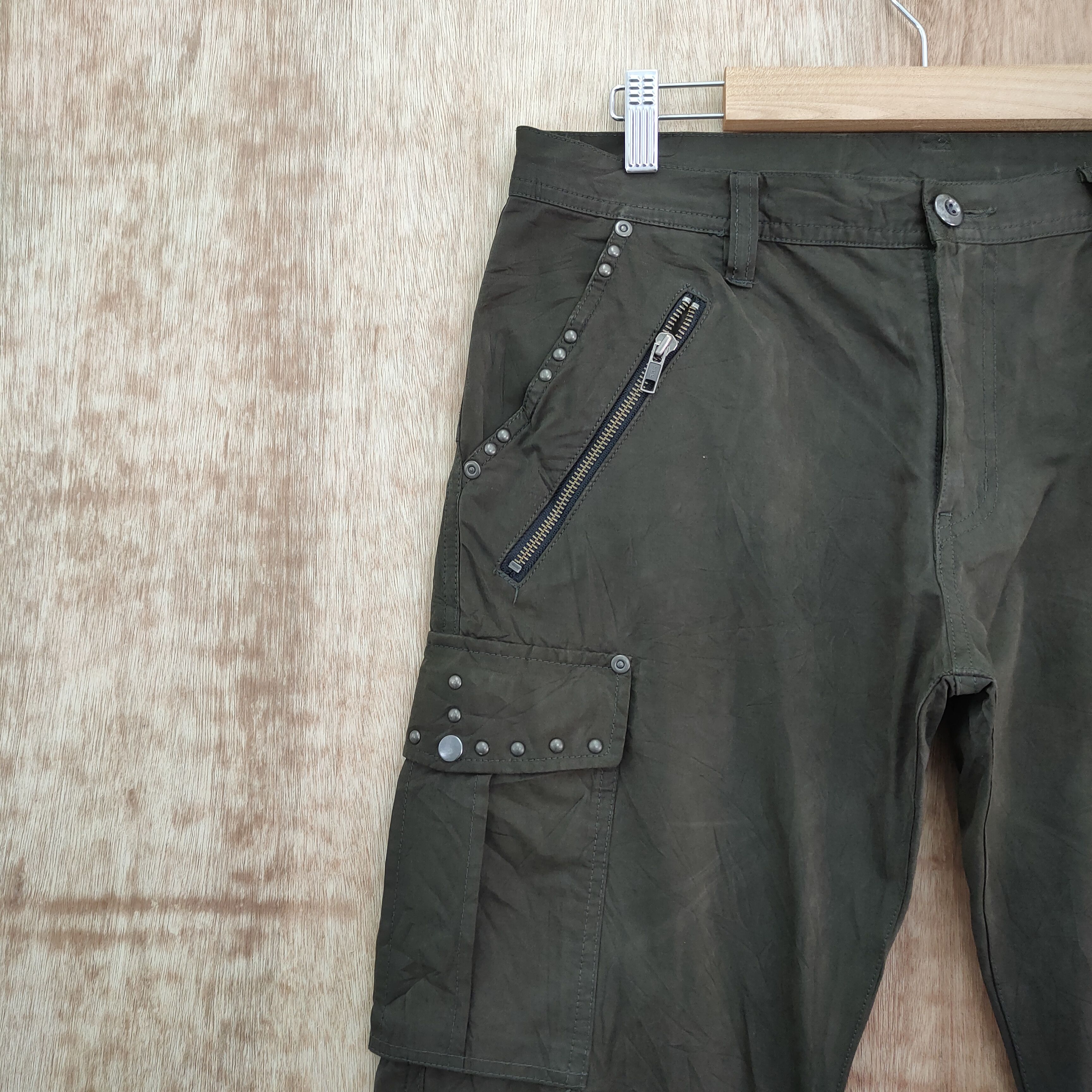 The Difference DIFFERENT ANKLE ZIPPER BROWN CARGO PANTS / ZIPPER OPEN LEG Size US 32 / EU 48 - 14 Thumbnail